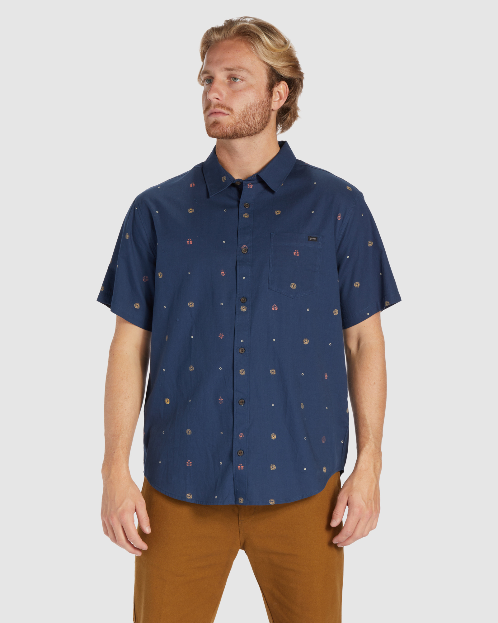 Billabong short sleeve button down deals