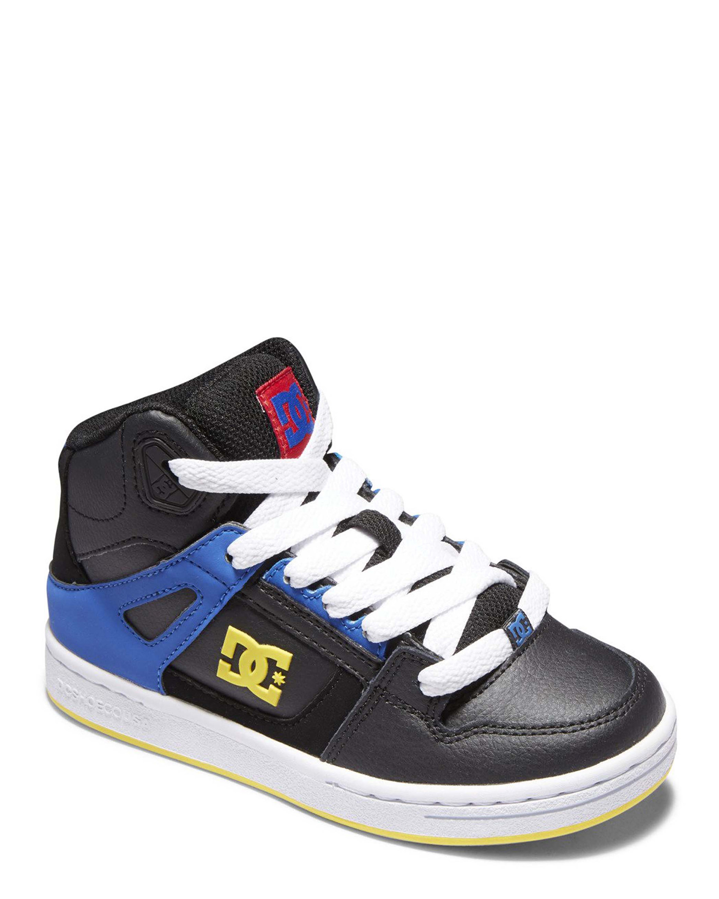Dc Shoes Youth Pure Hi Top Shoe - Black Multi | SurfStitch