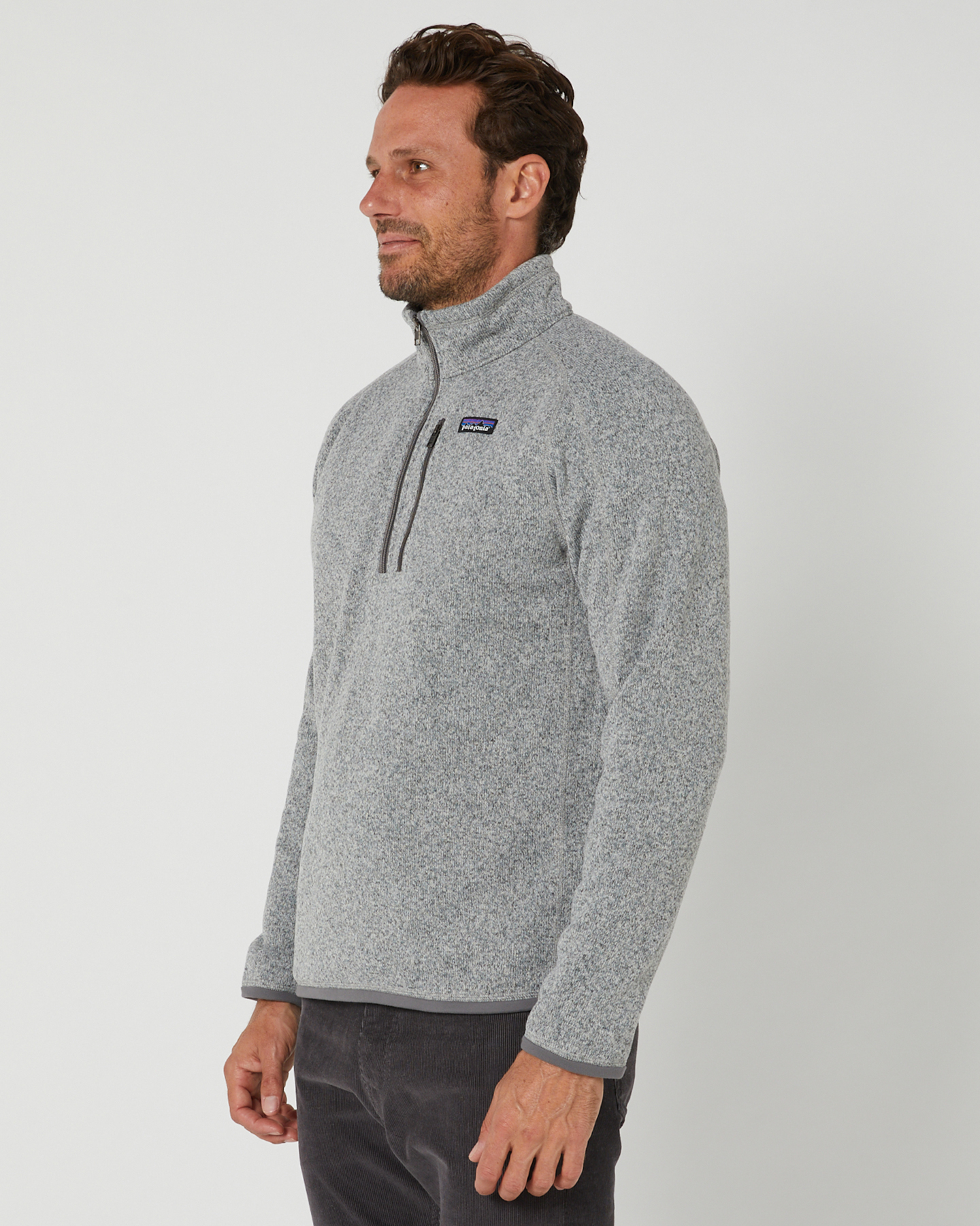 Grey patagonia shop men's quarter zip