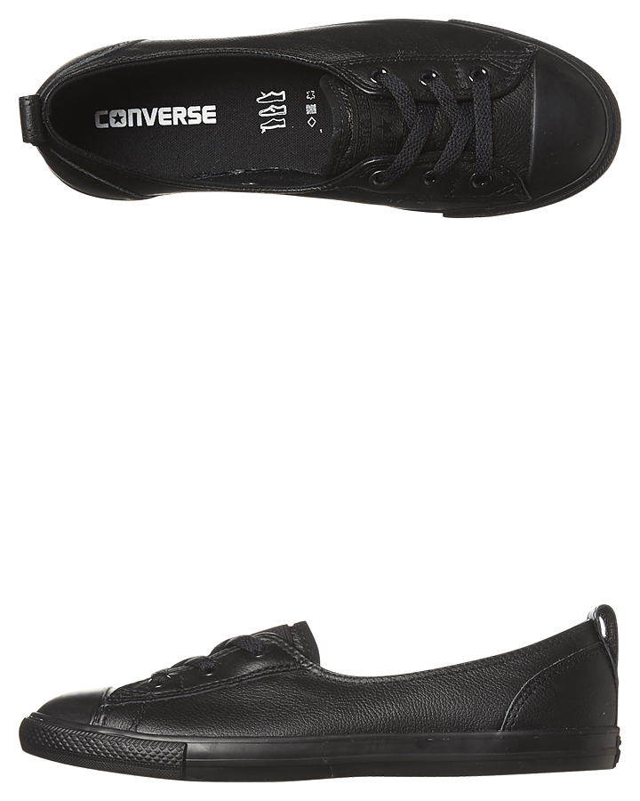 converse ballet pumps black