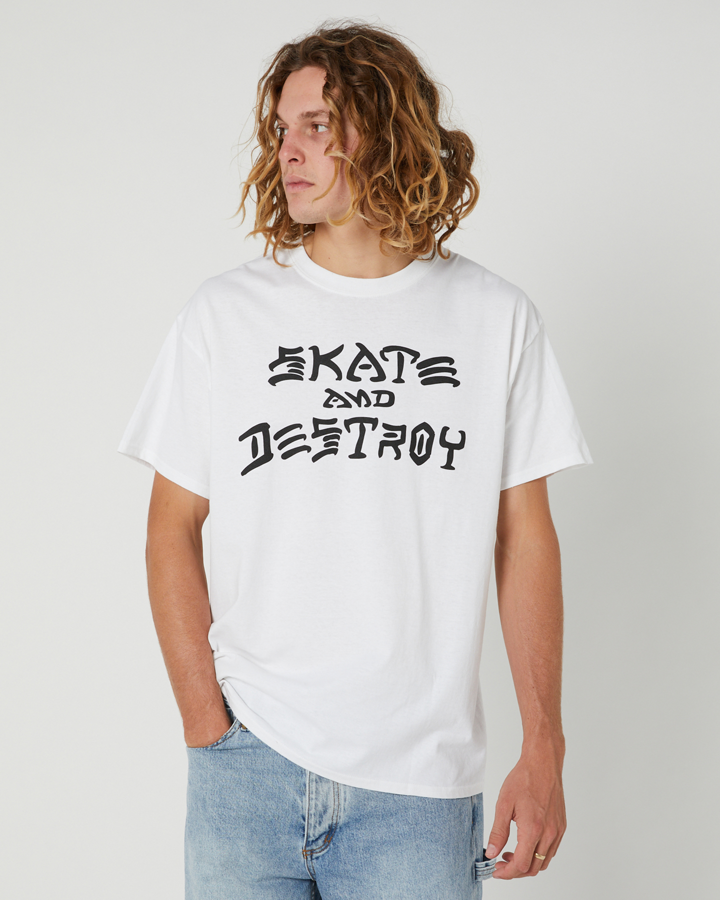 Thrasher Skate And Destroy Tee - White | SurfStitch
