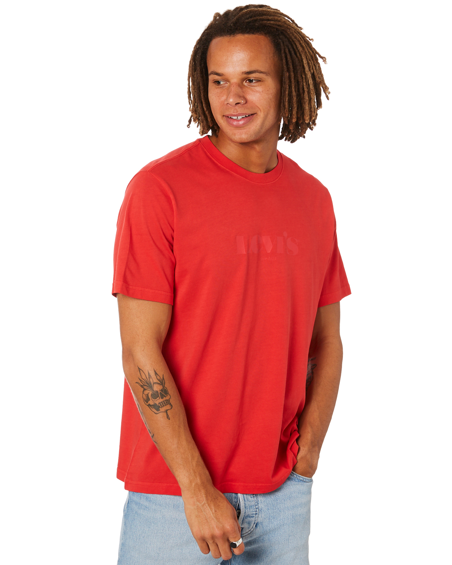 mens red levis