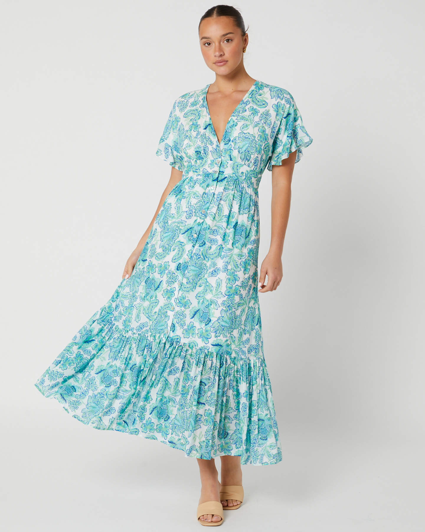 Minkpink Alessia Midi Dress - Blue Floral | SurfStitch