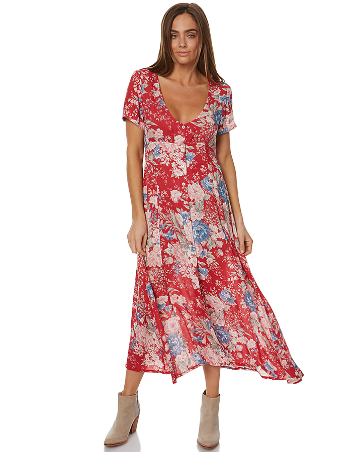 Auguste Alice Day Dress Francis Floral - Red | SurfStitch