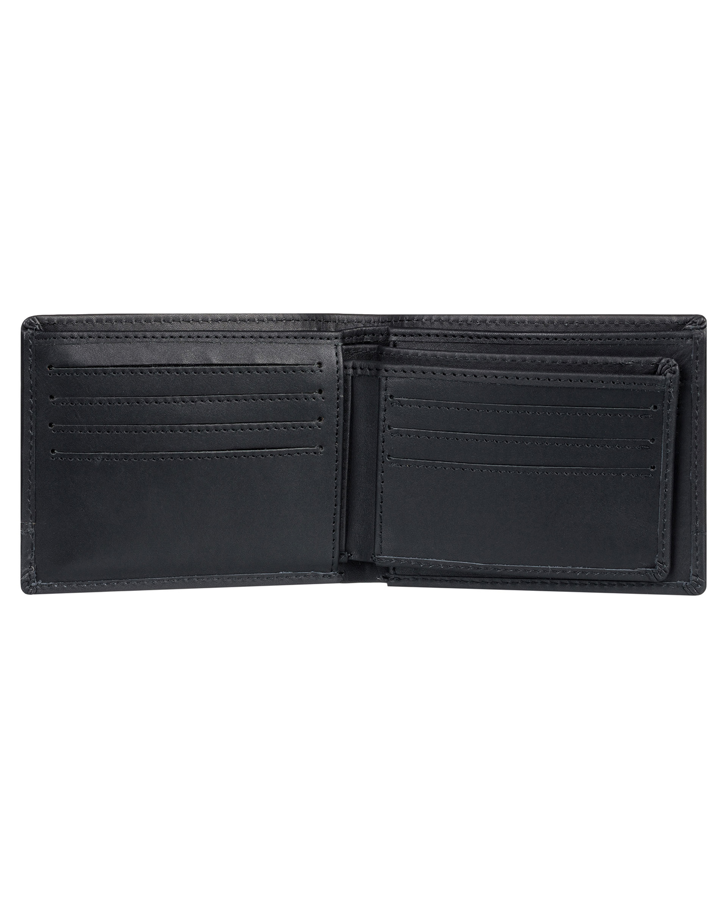 Quiksilver Mens Pathway Bi Fold Leather Wallet - Black | SurfStitch