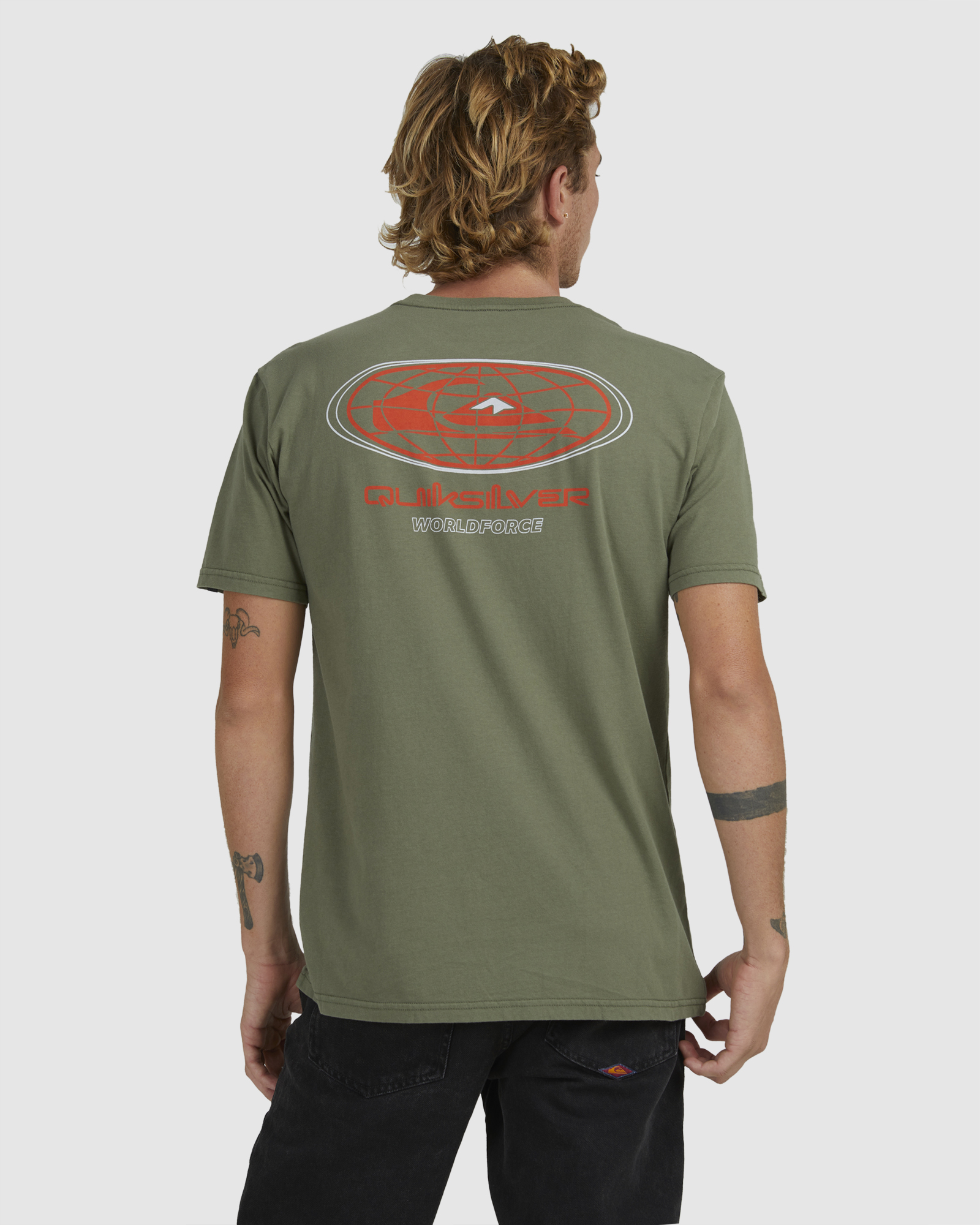 Quiksilver Mens On The Grid Tee - Four Leaf Clover | SurfStitch