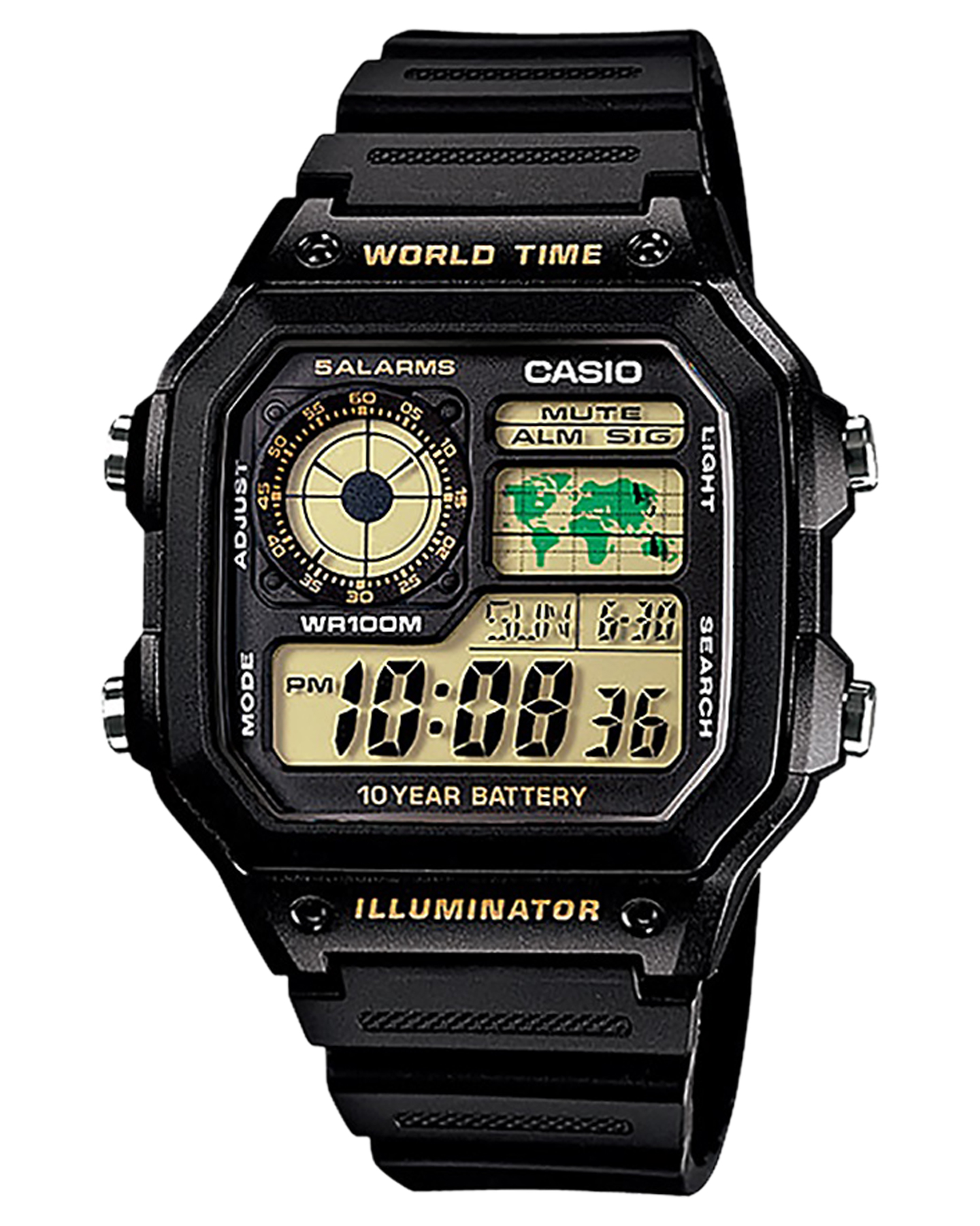 casio mini watch gold