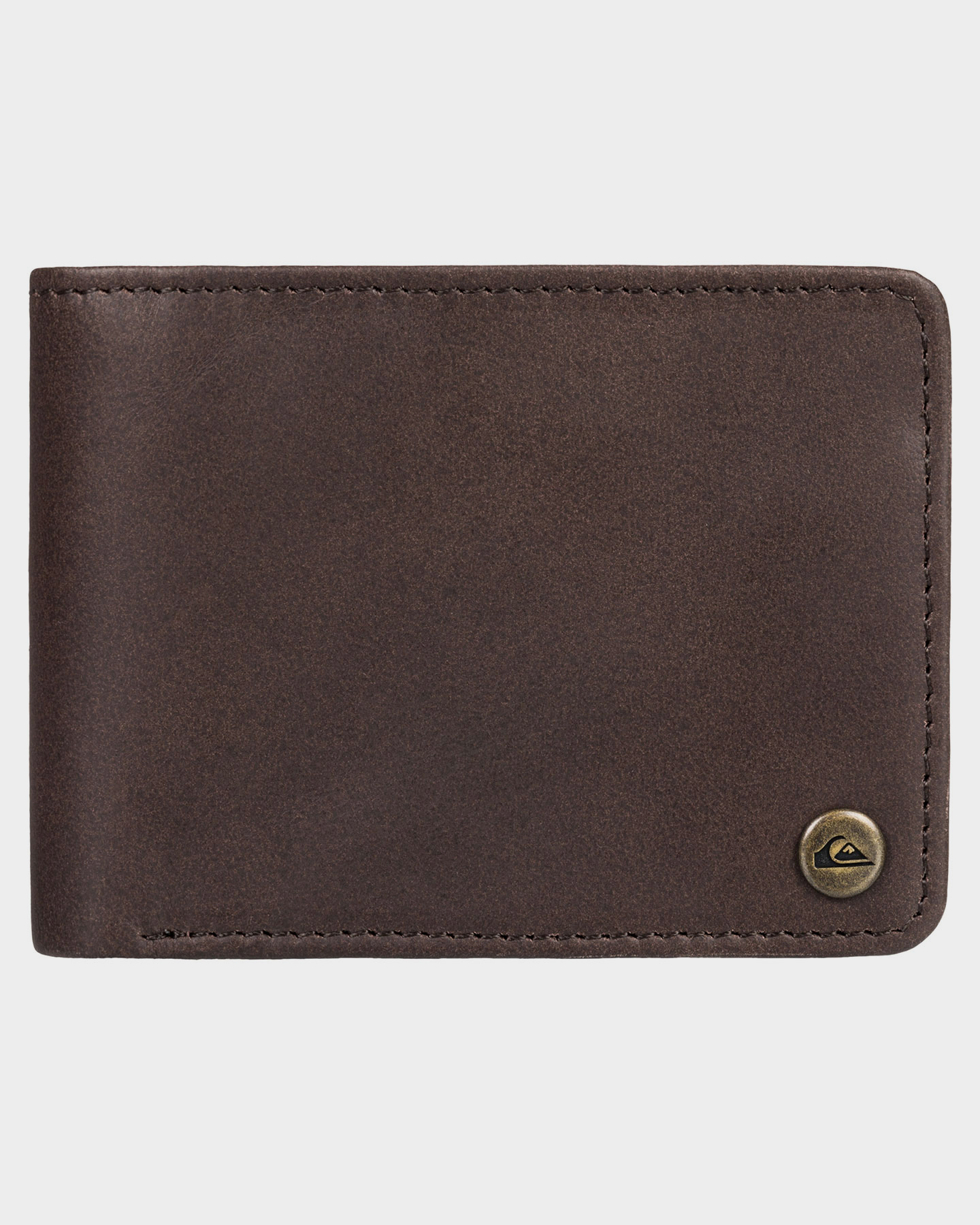 Quiksilver Mens Mack Leather Bi Fold Wallet - Chocolate Brown | SurfStitch