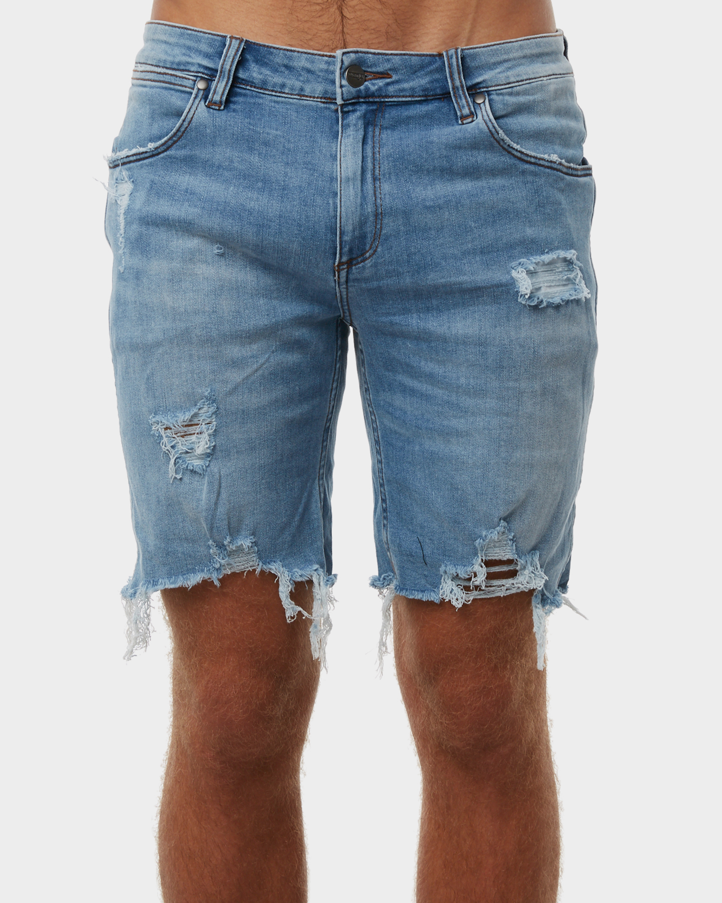 mens wrangler blue jean shorts