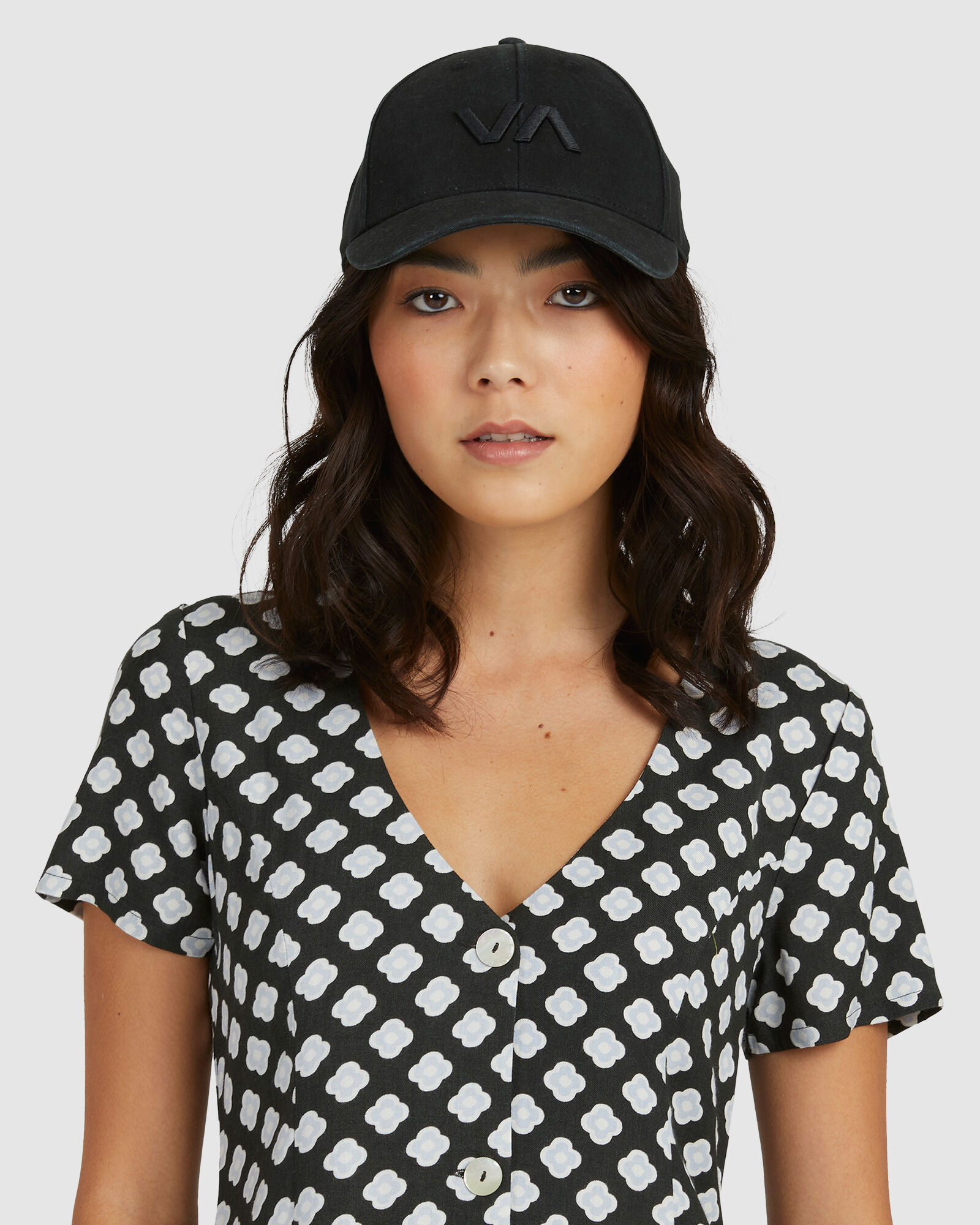 Rvca Va Baseball Cap Black SurfStitch