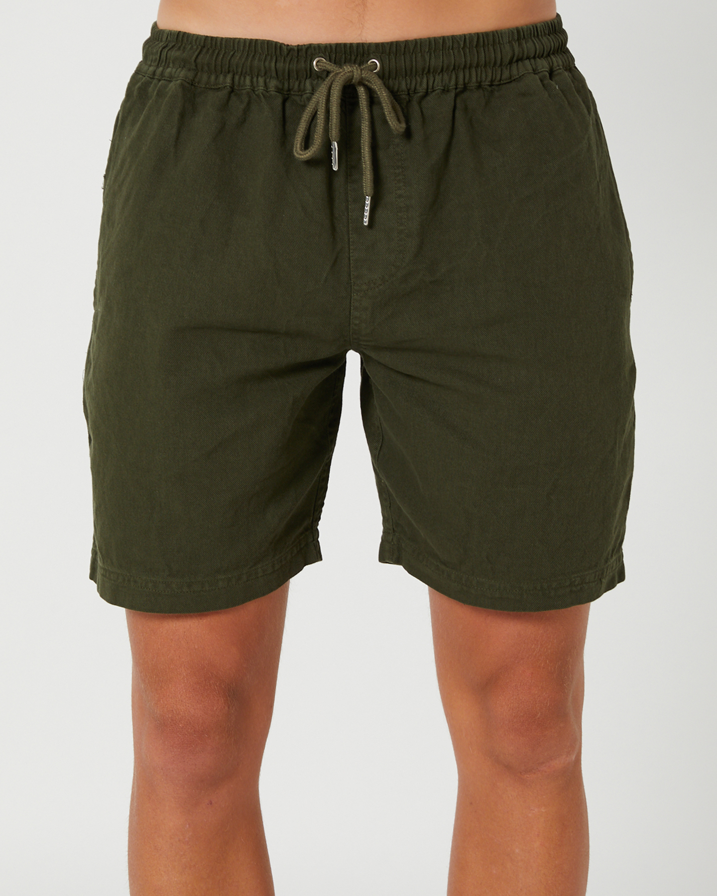 Silent Theory Hemp Elastic Waist Mens Short - Khaki | SurfStitch