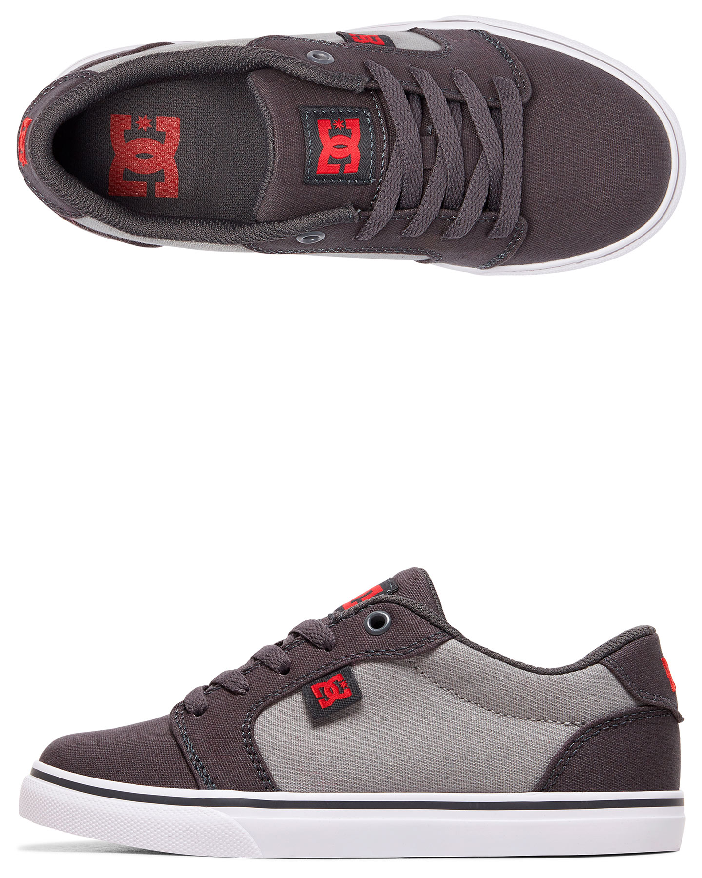 Dc Shoes Anvil Tx Shoe - Youth - Grey 