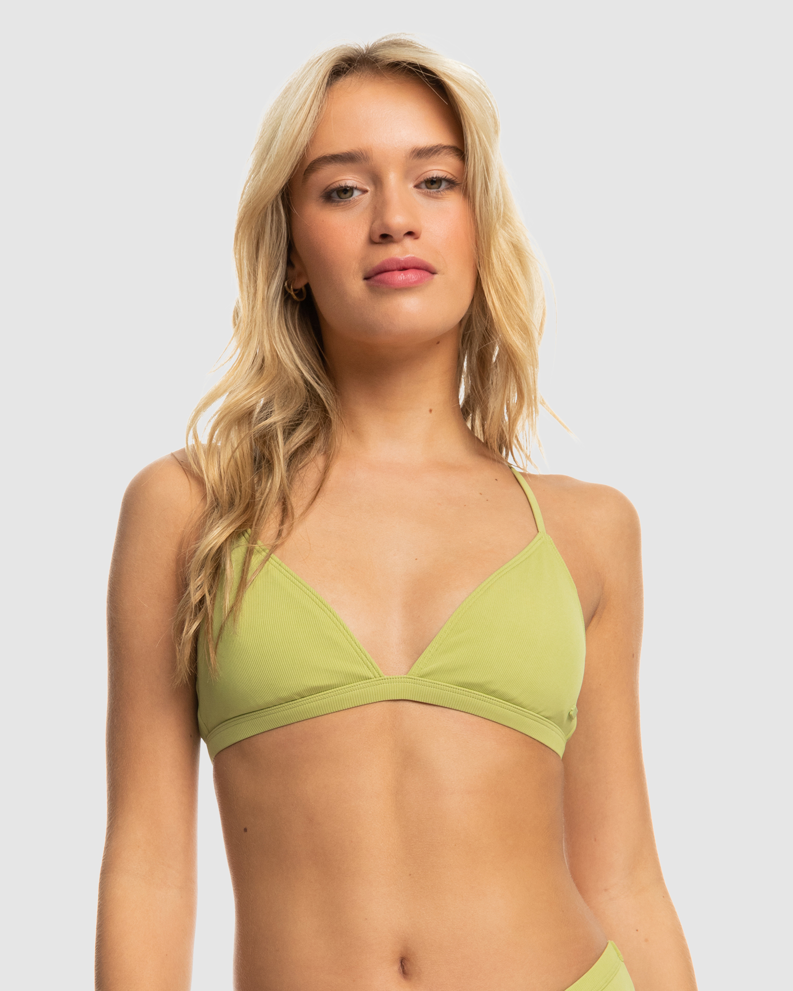 Roxy Womens Roxy Pro The Cut Back Triangle Bikini Top Fern SurfStitch