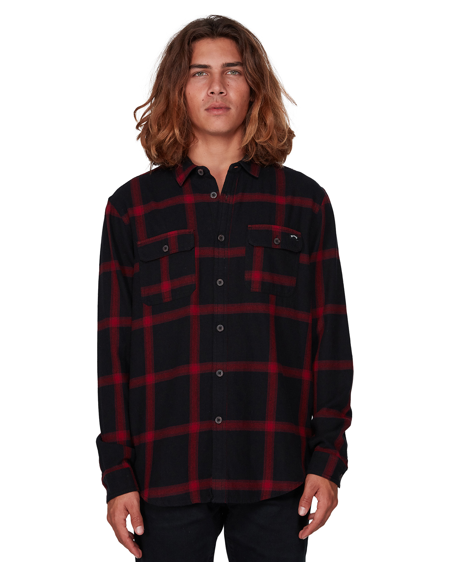 Billabong Highlands Long Sleeve Flannel Shirt - Black | SurfStitch
