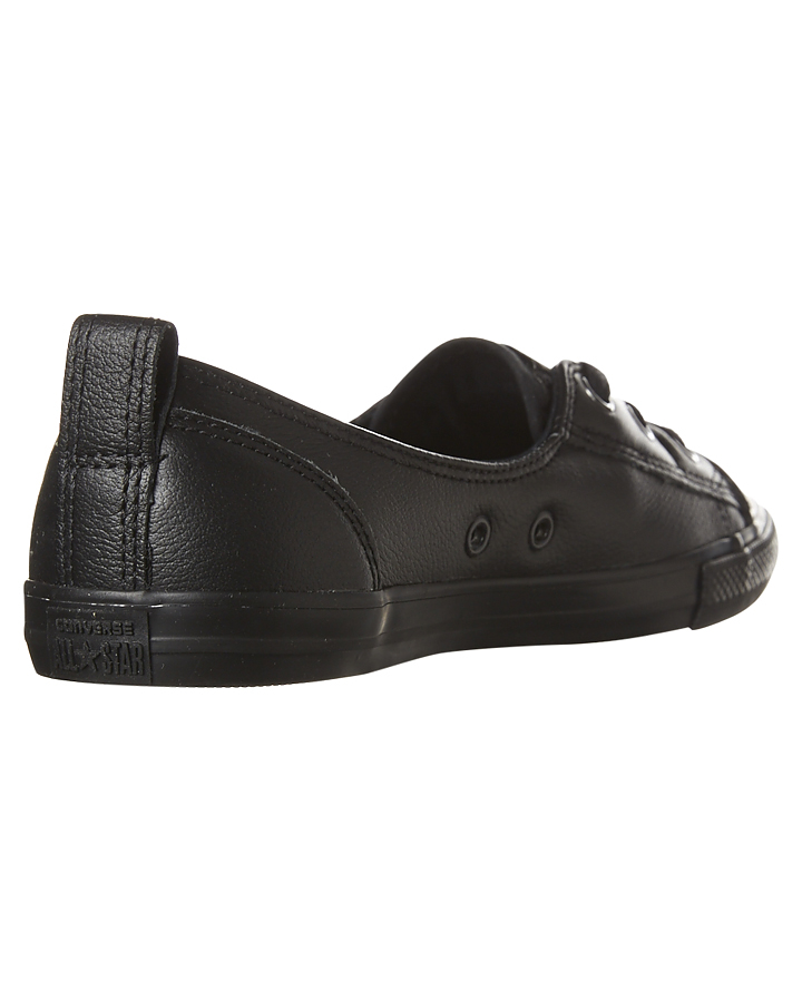 Converse Ballet Lace Leather Slip Shoe - Black | SurfStitch