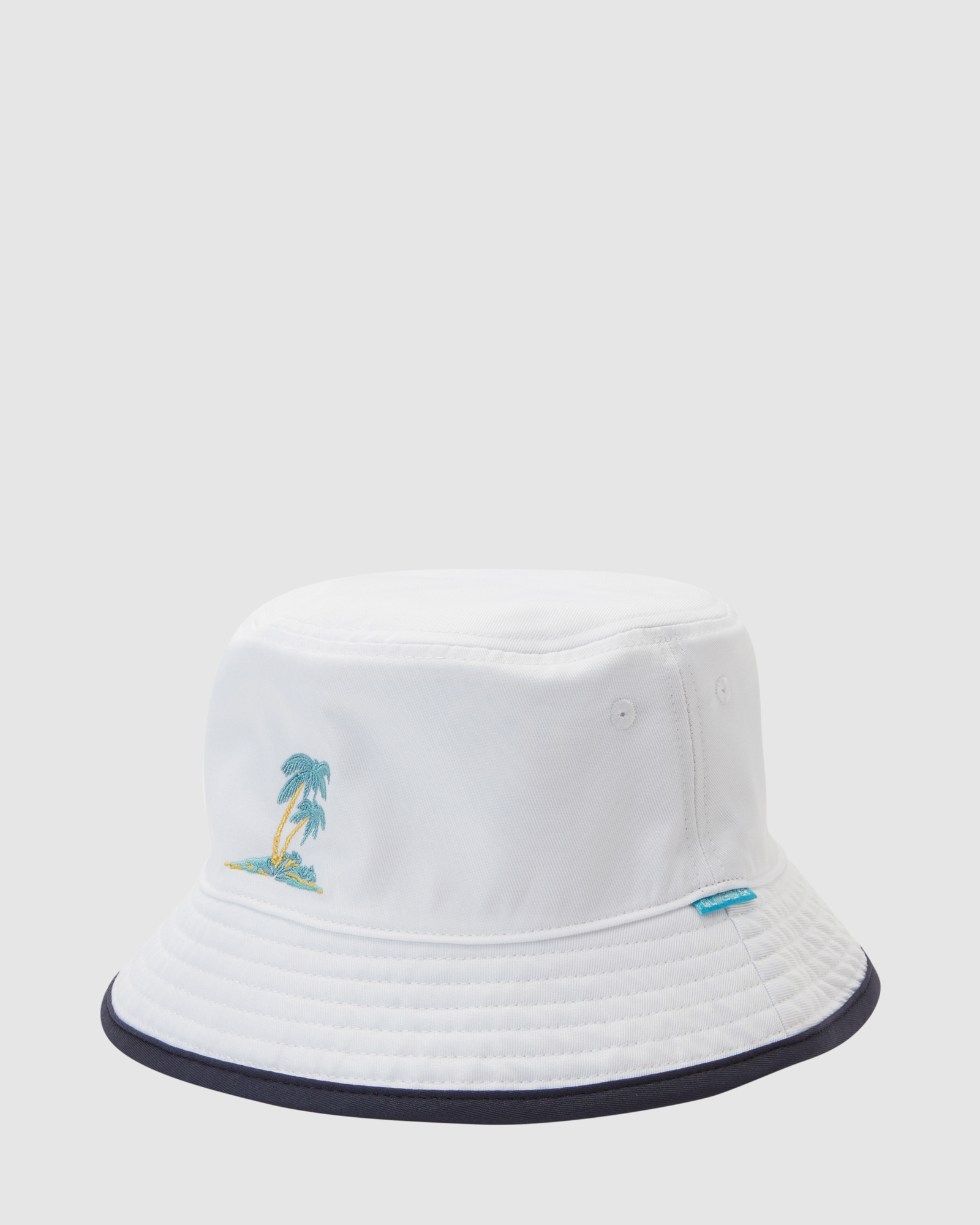 Quiksilver Mens Island Flip Bucket Hat Snow White SurfStitch