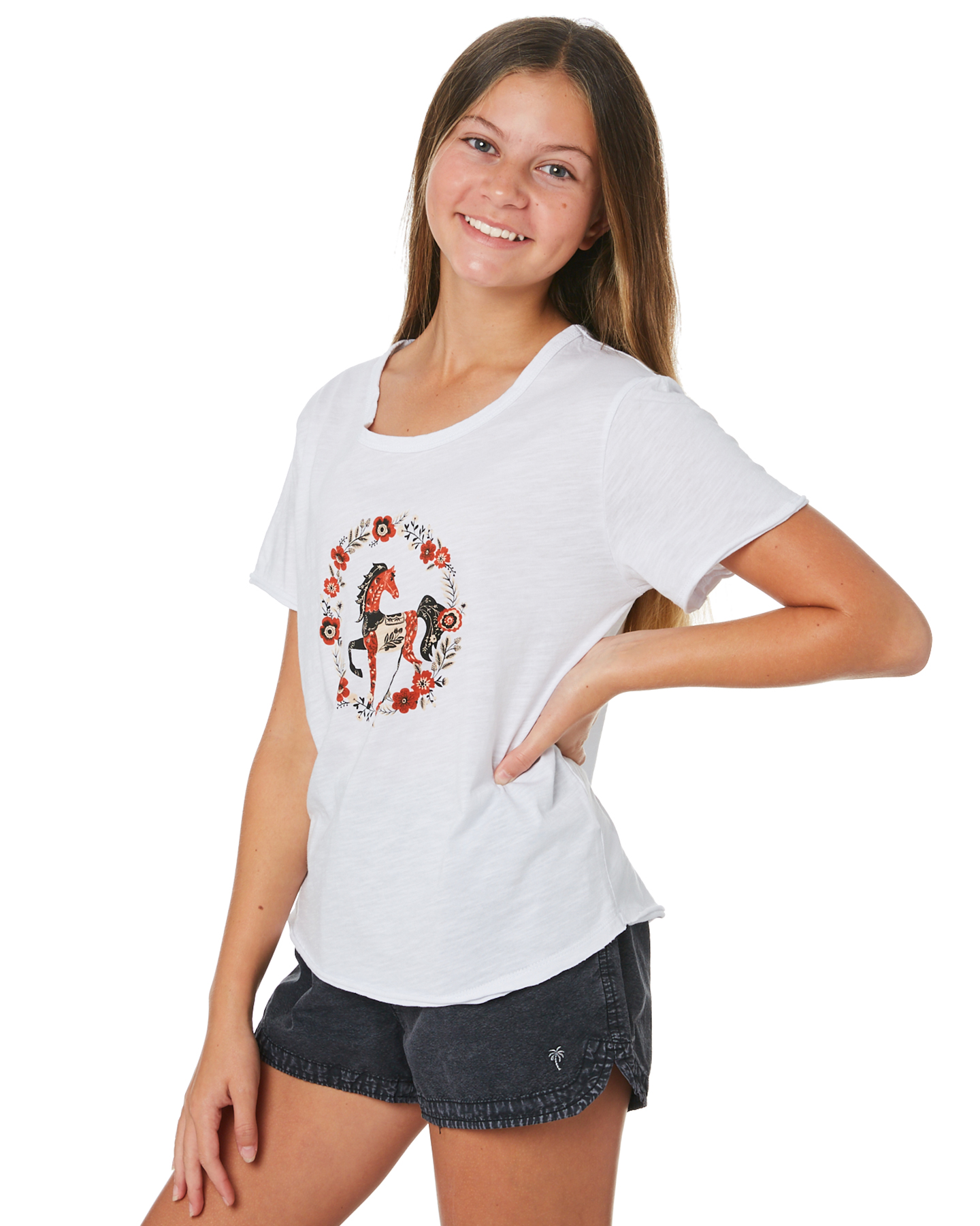 Swell Girls Stephie T Shirt Teens White SurfStitch