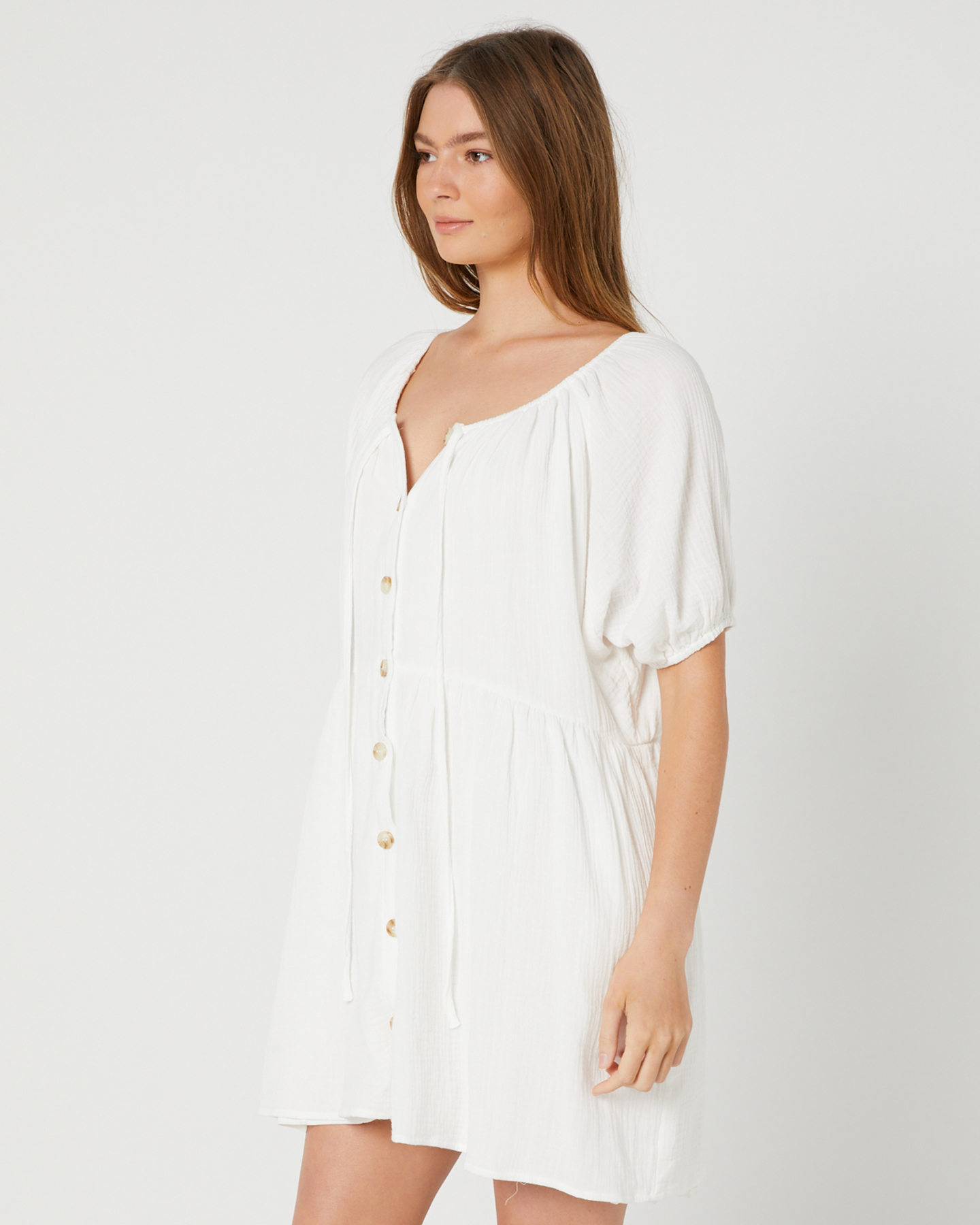 Girl And The Sun Adalee Mini Dress - White | SurfStitch