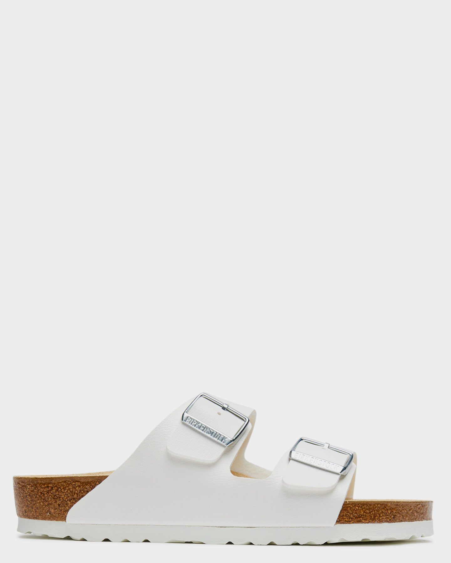 white birkenstock style sandals