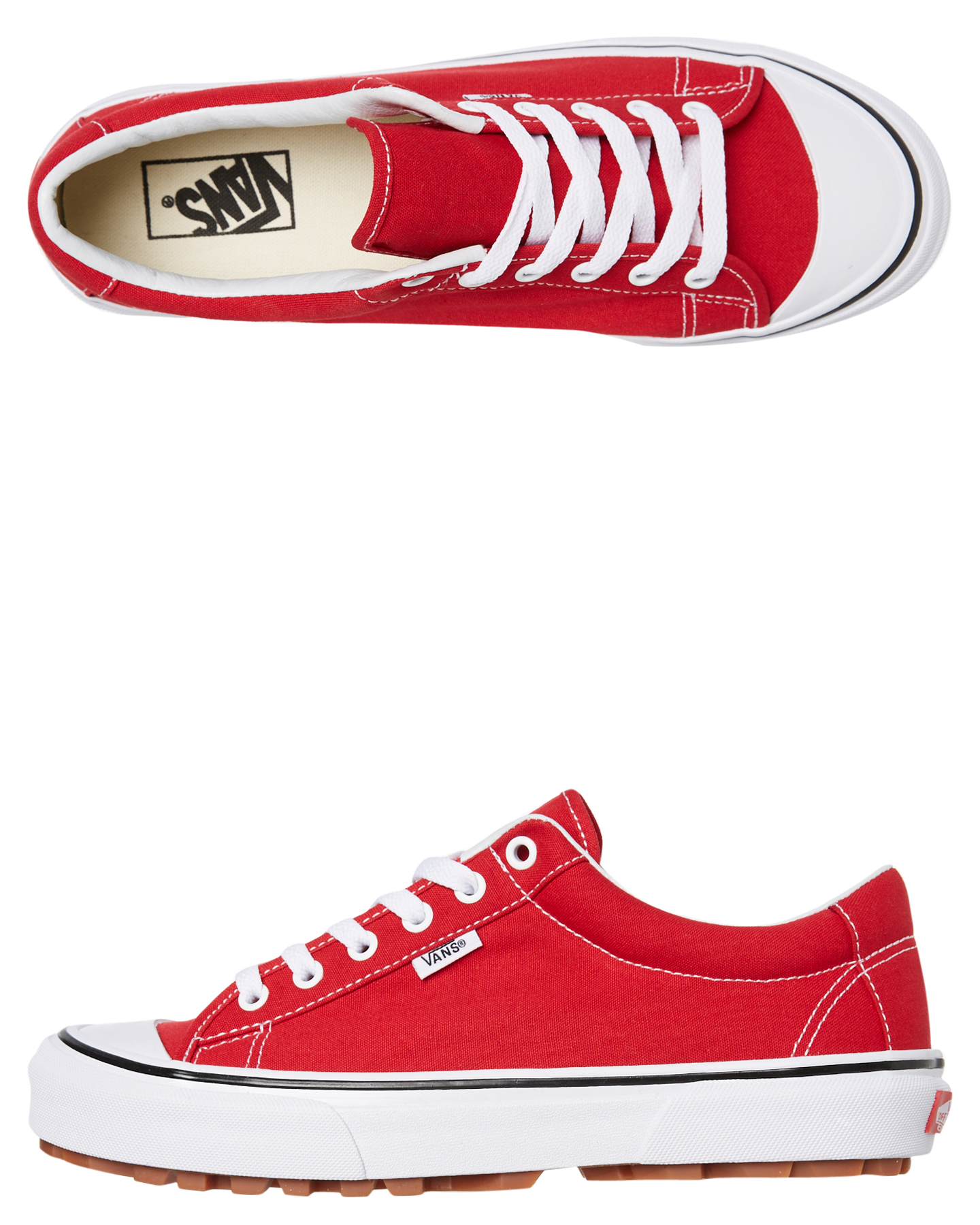 red womens vans shoes