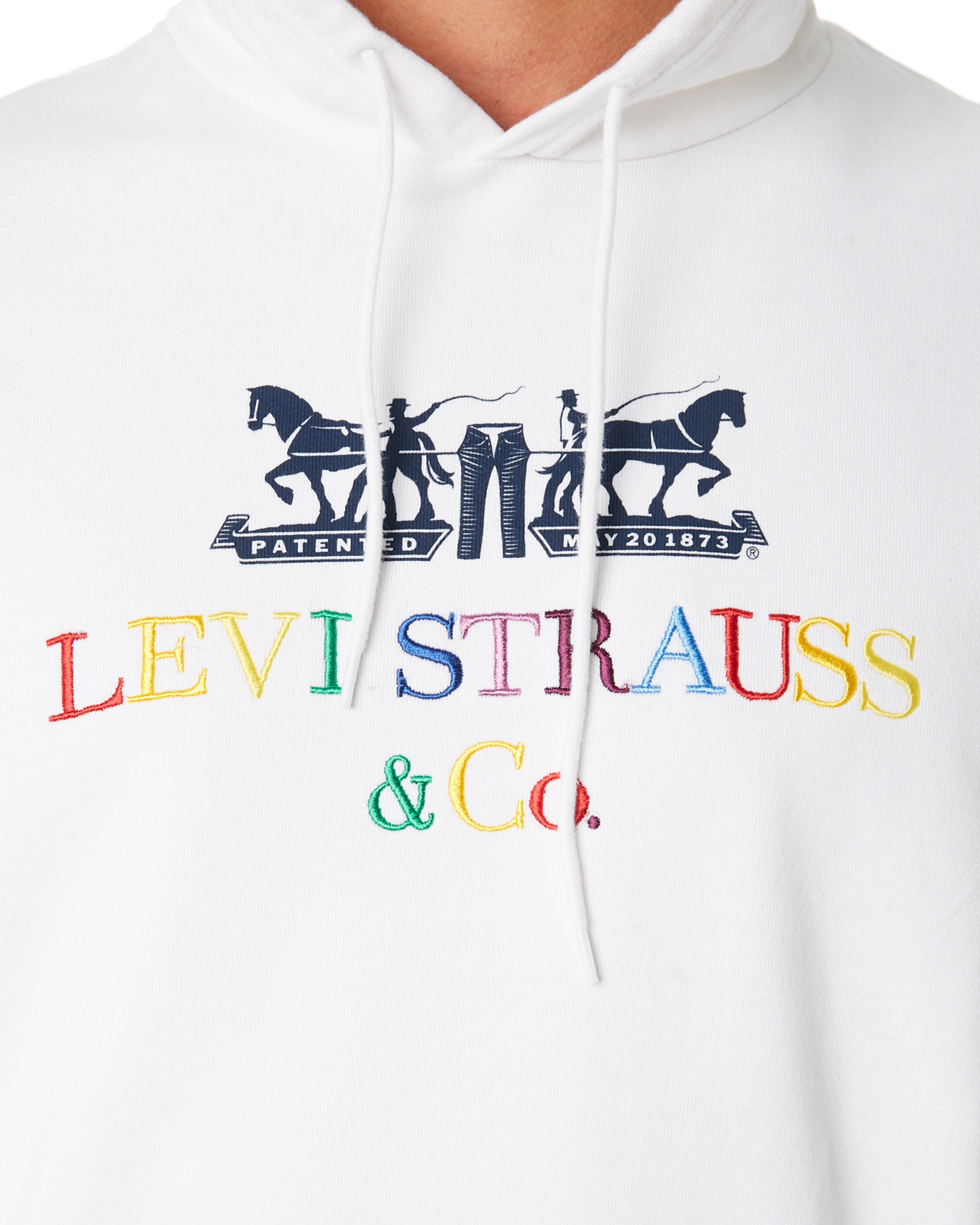 white levi sweater