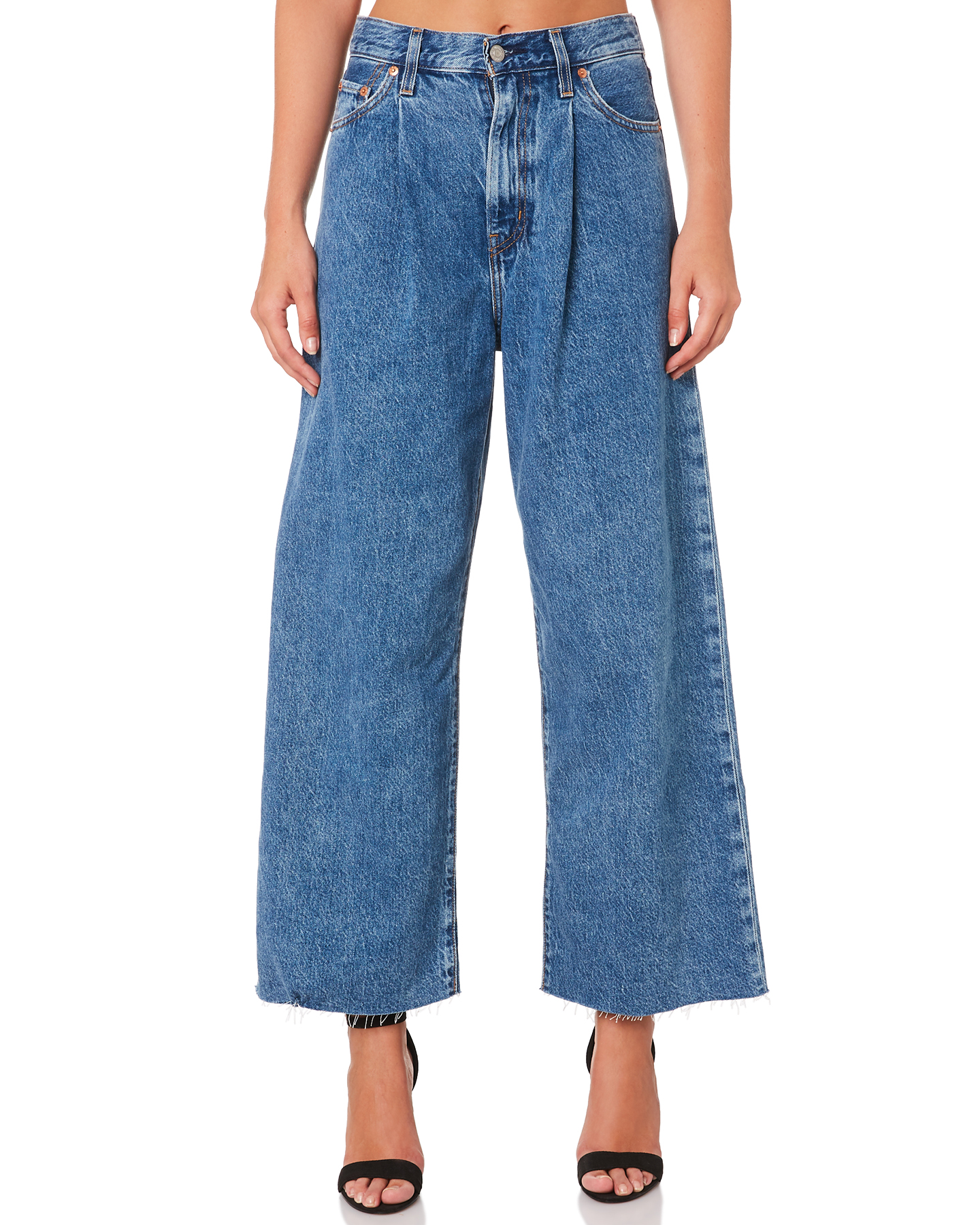 ribcage pleated crop levi's