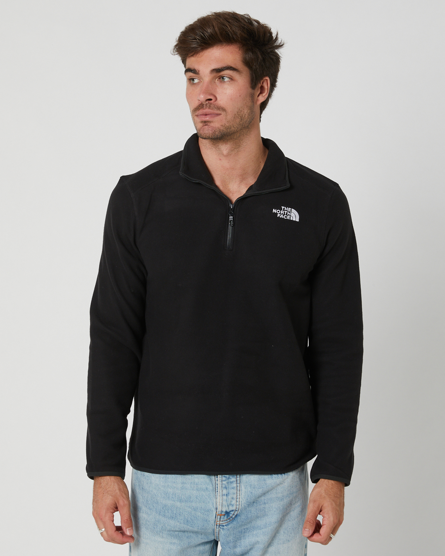 The North Face Mens 100 Glacier 1/4 Zip Fleece - Tnf Black