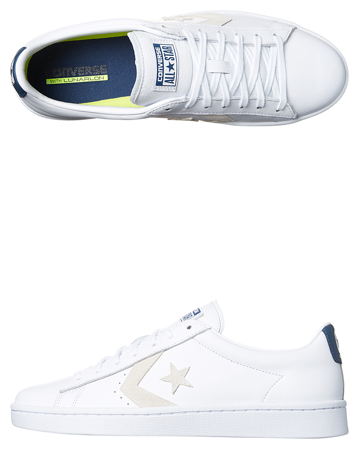 Converse Pro Leather 76 Leather Shoe - White Varsity Red | SurfStitch