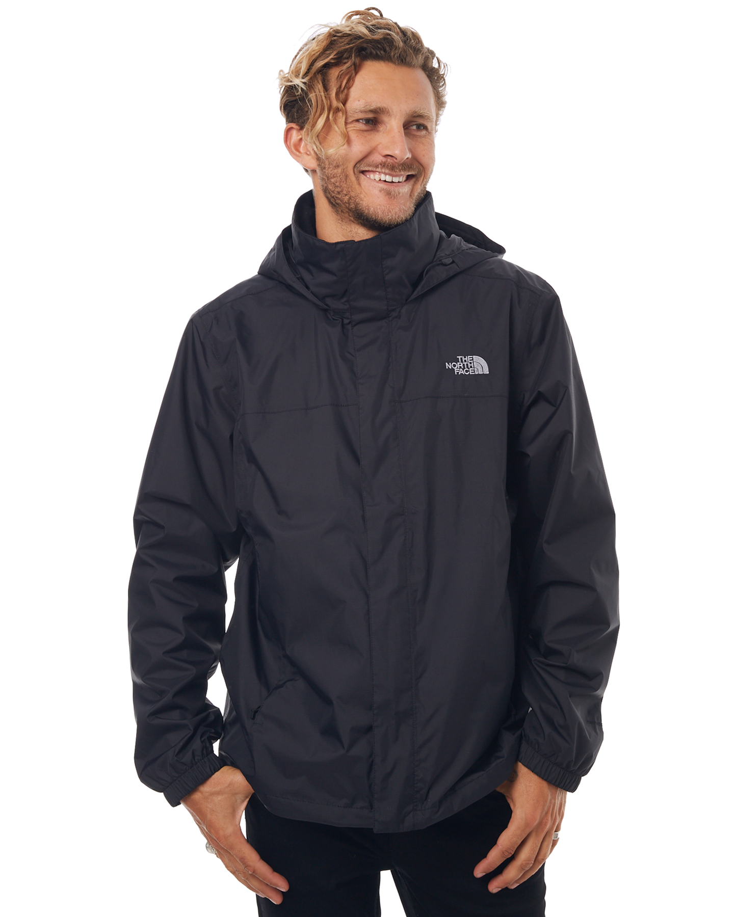 black mens north face coat