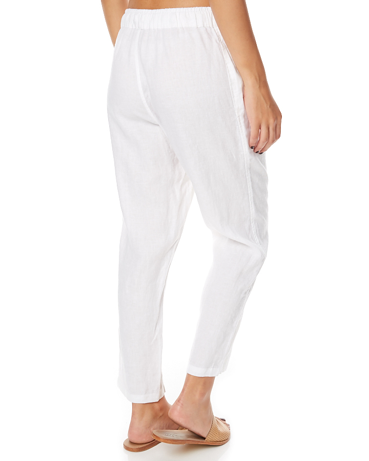 Assembly Anya Womens Linen Pant - White | SurfStitch