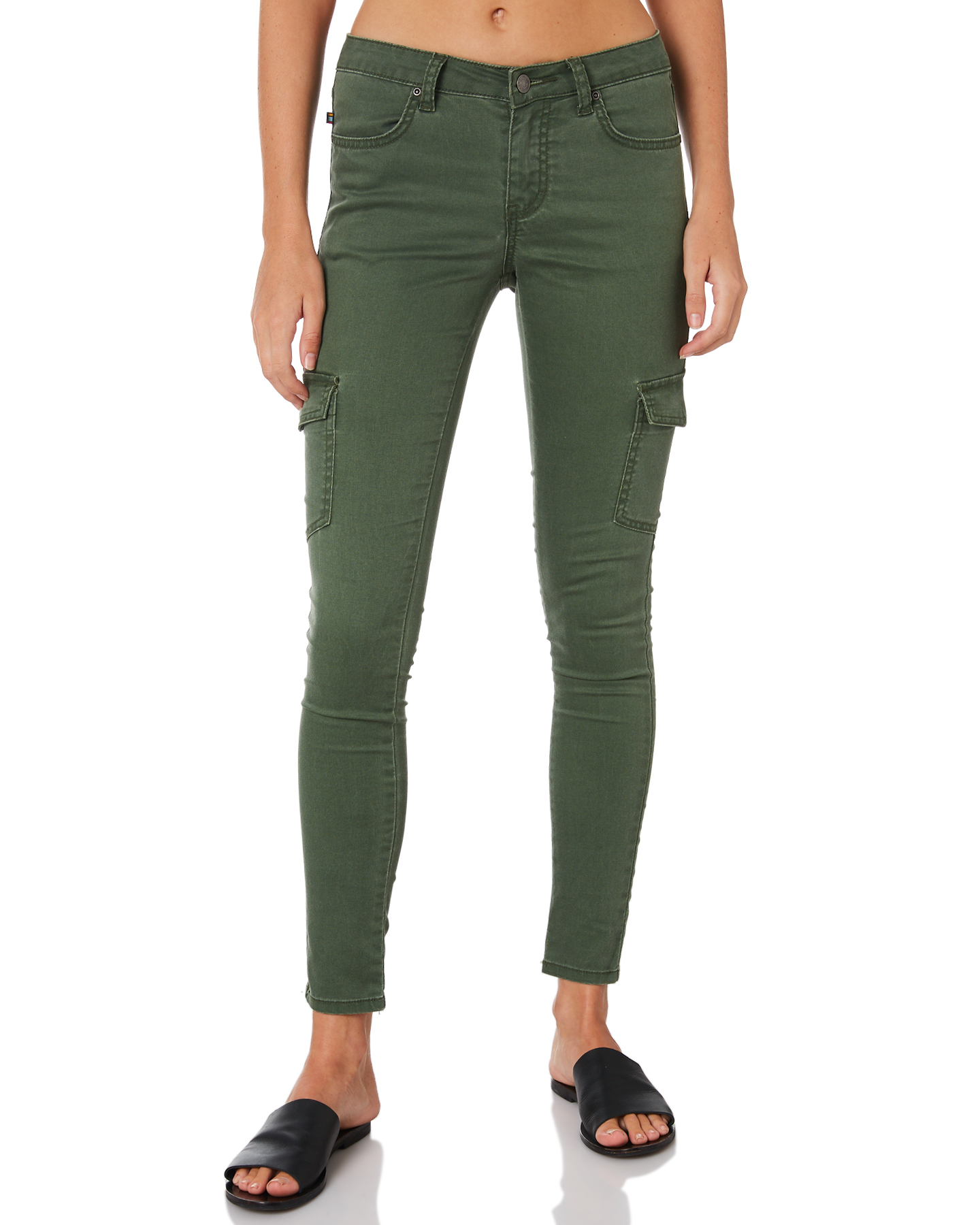 Rusty Spray On Womens Cargo Pant - Army | SurfStitch