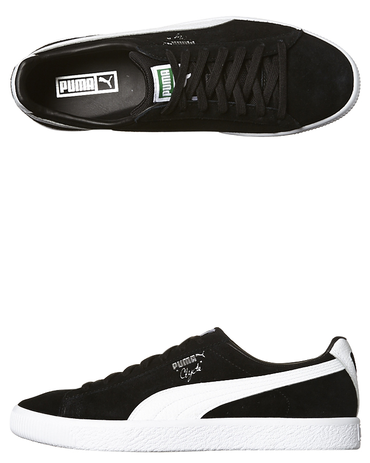 puma clyde b& c black white