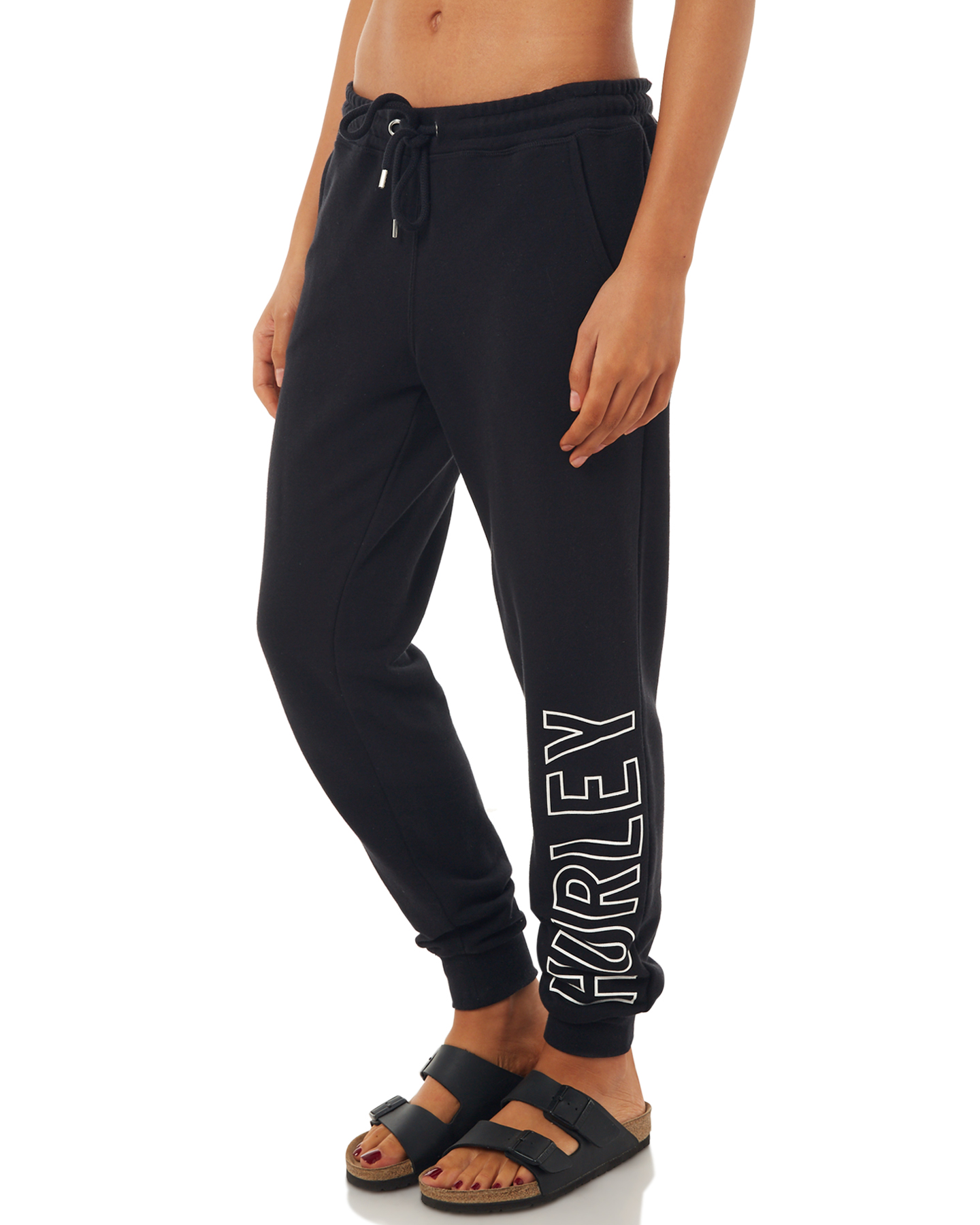 Hurley Cuffed Womens Trackpant - Black | SurfStitch