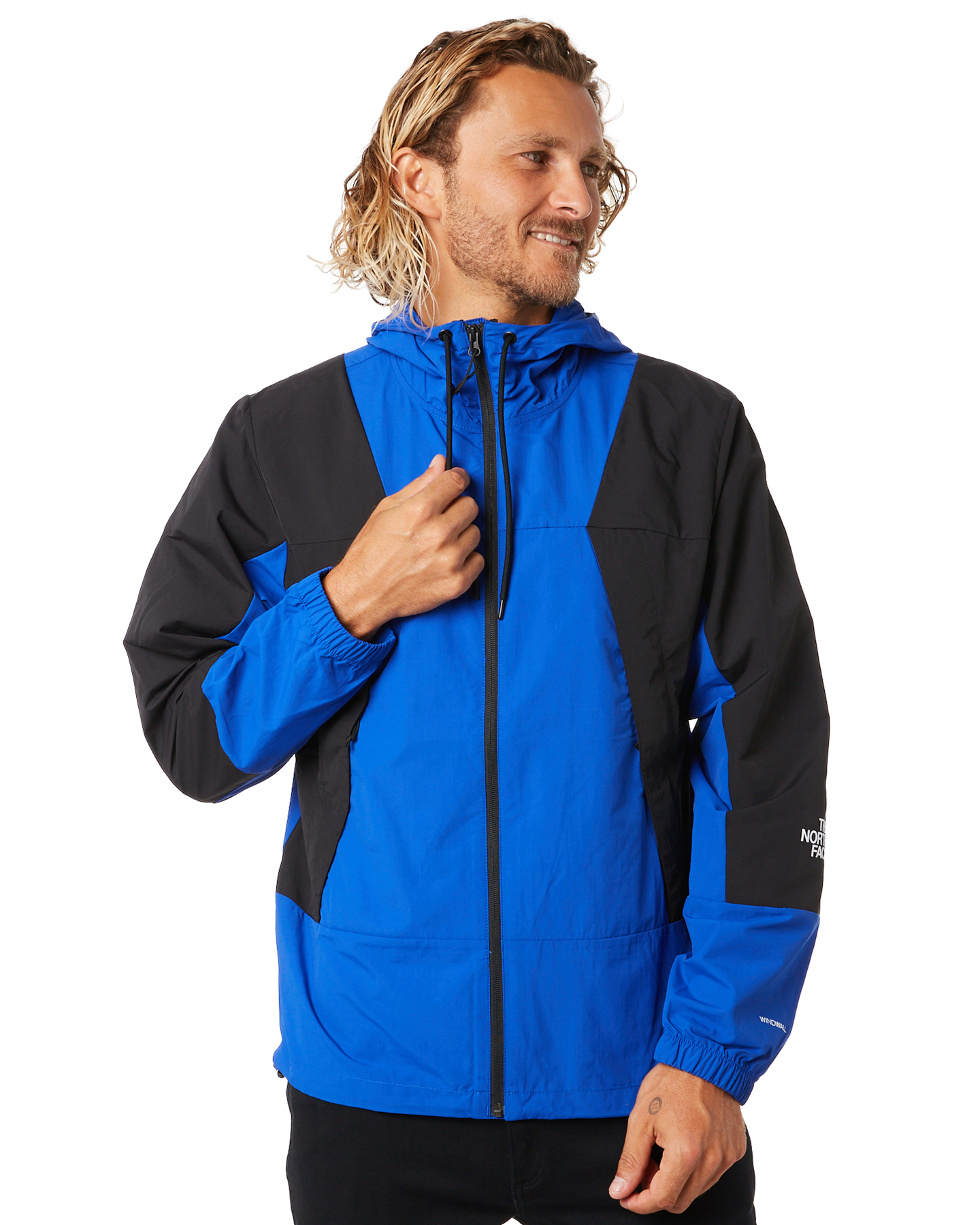 blue north face windbreaker