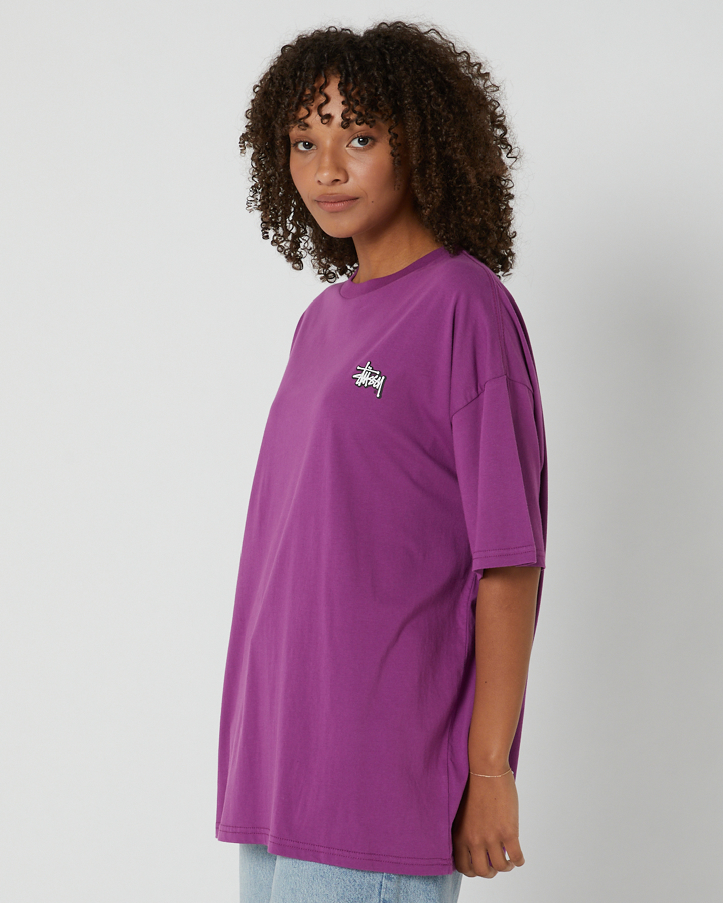 Stussy Offset Graffiti Relaxed Tee - Purple | SurfStitch