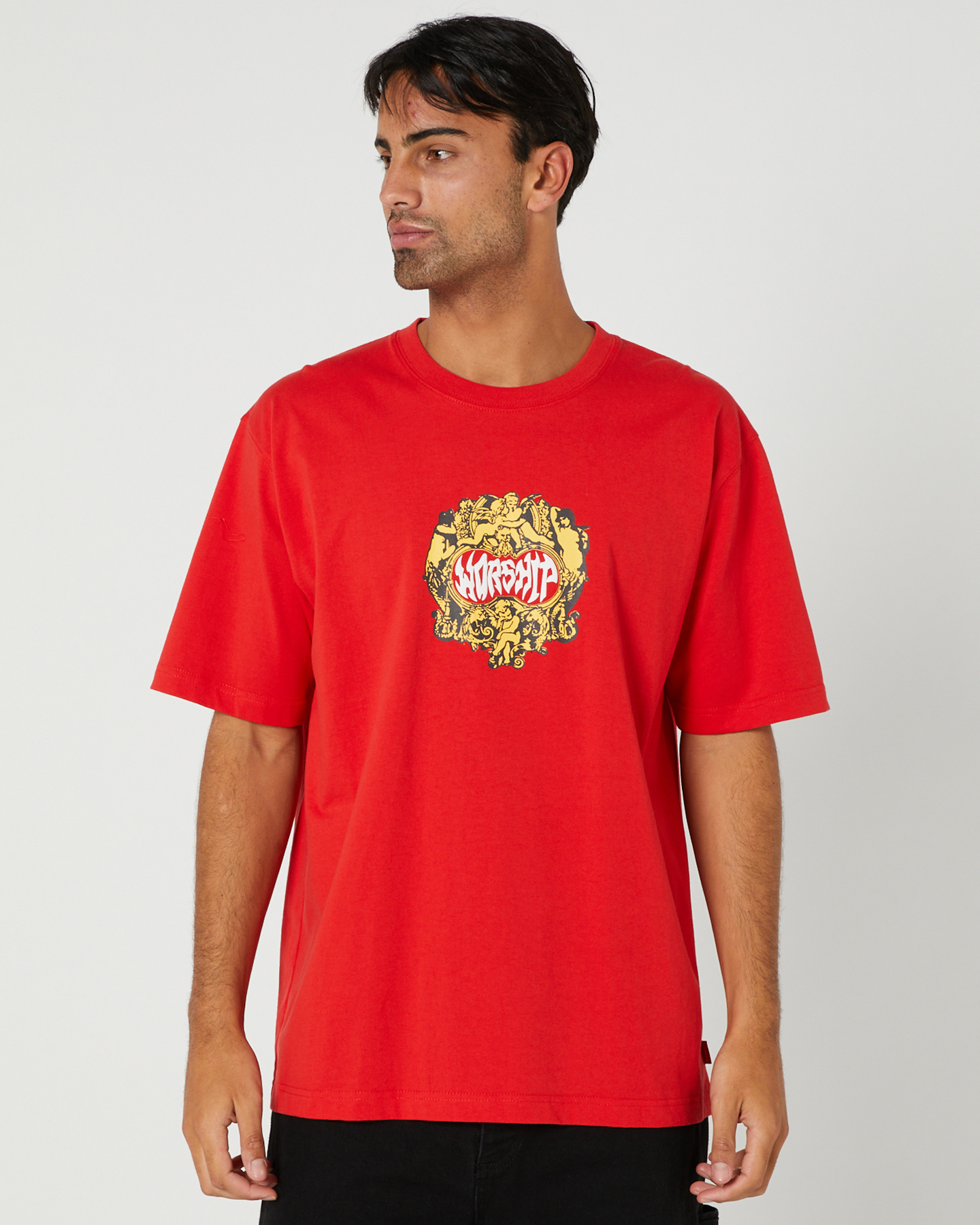 Worship Adorned Mens Ss Tee - Fiery Red | SurfStitch