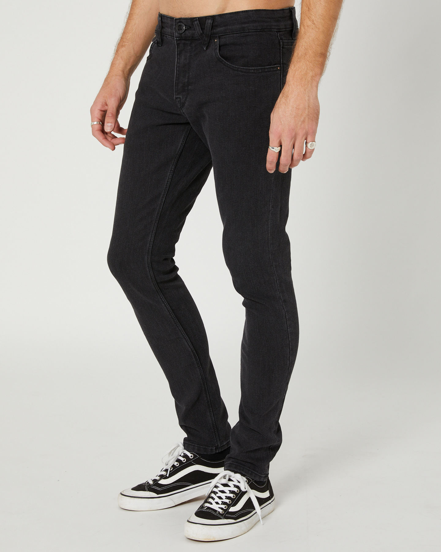 Volcom 2X4 Tapered Mens Jean - Washed Black Out | SurfStitch