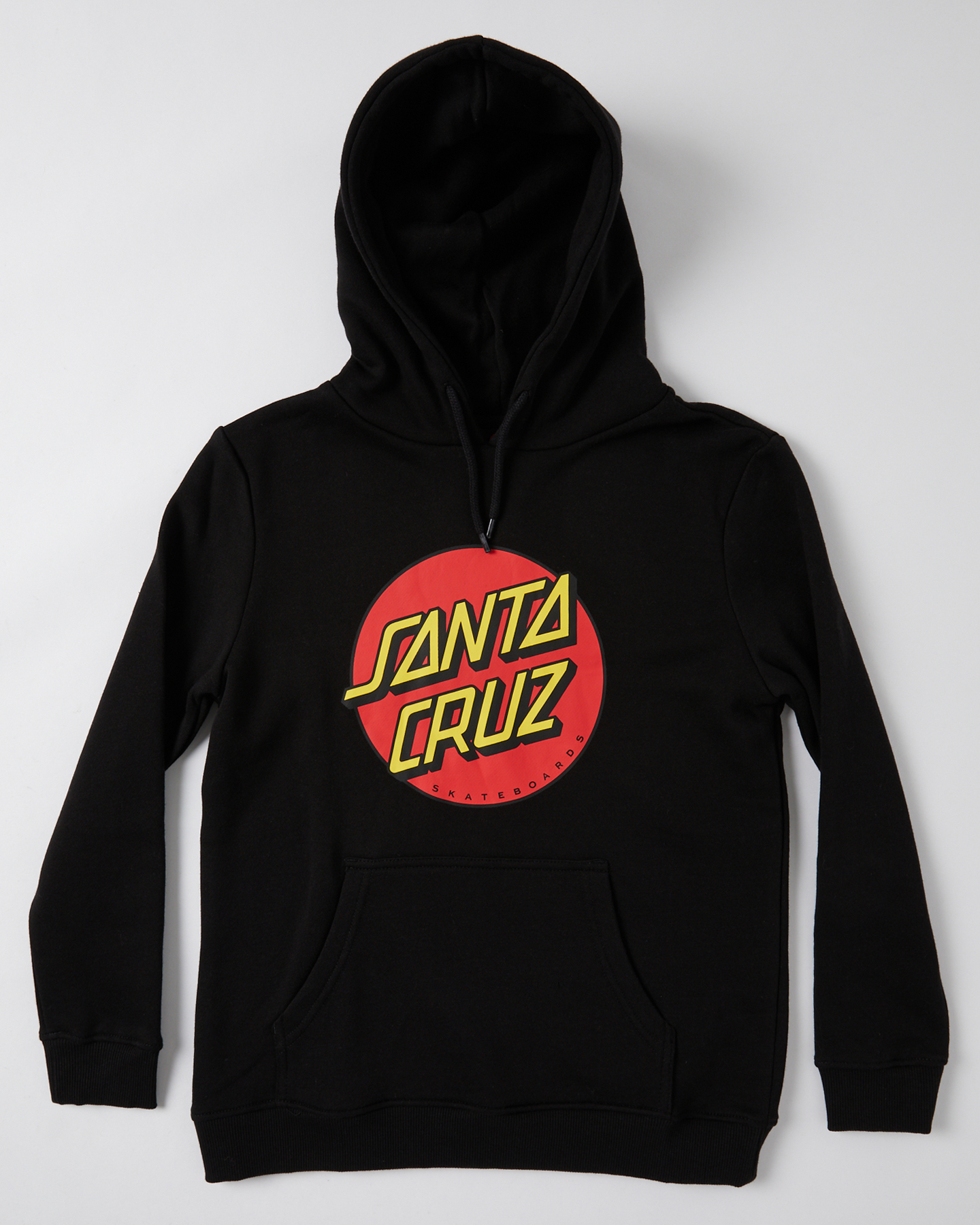 Santa Cruz Boys Classic Dot Pull Over Hoody Teens Black SurfStitch