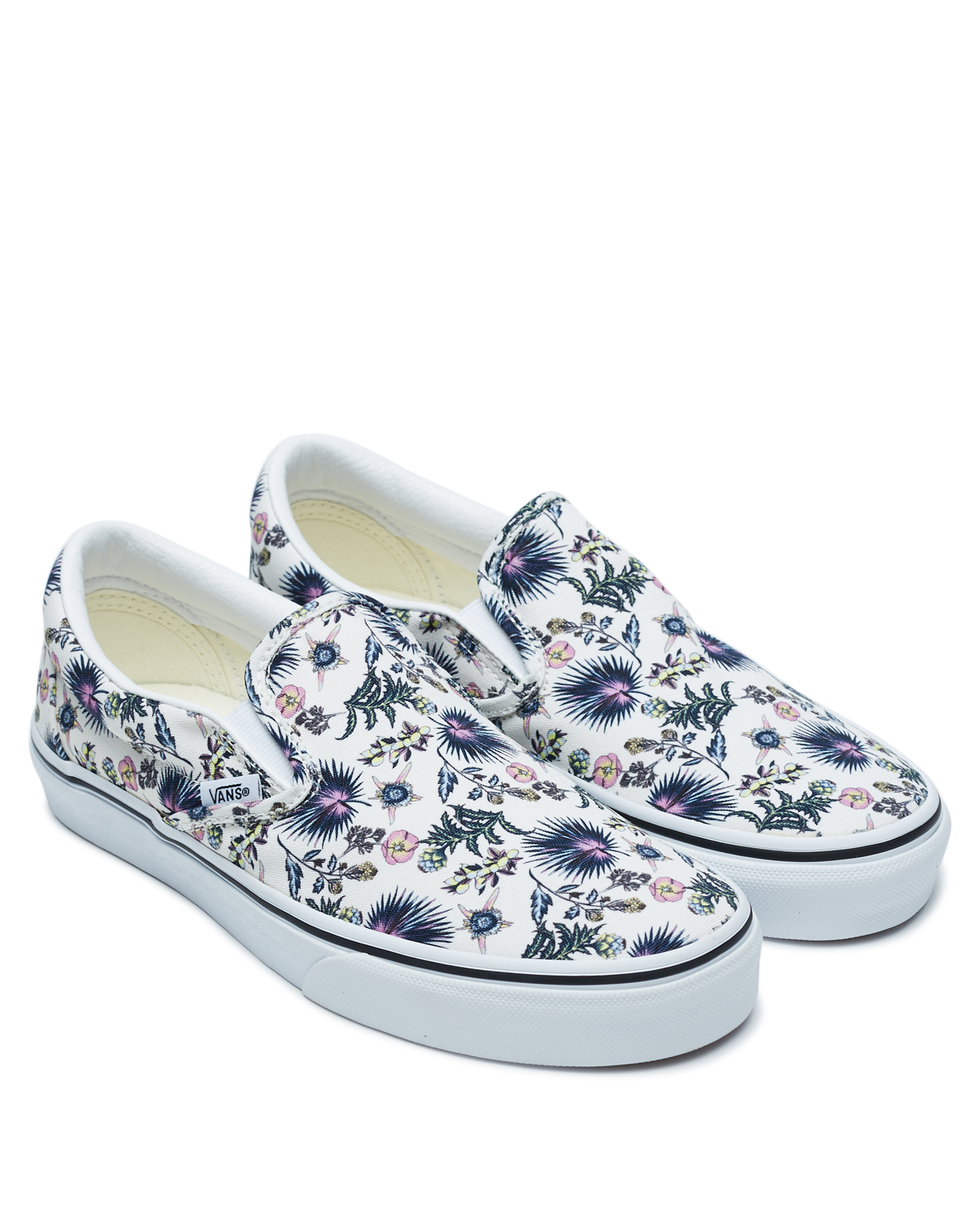 Vans Womens Classic Slip-On Paradise Floral Shoe - True White | SurfStitch