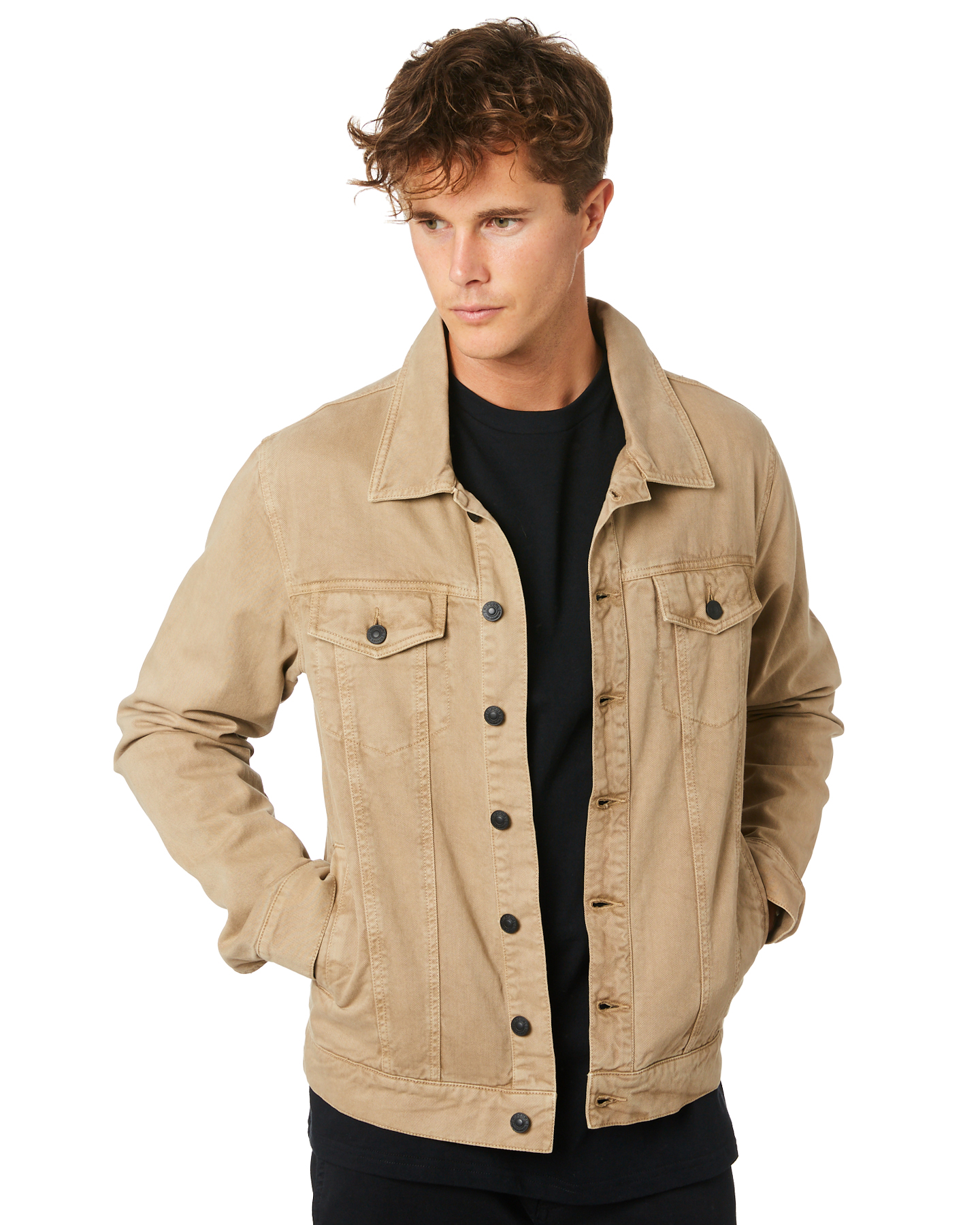 Rip Curl Trail Mens Denim Jacket - Khaki | SurfStitch