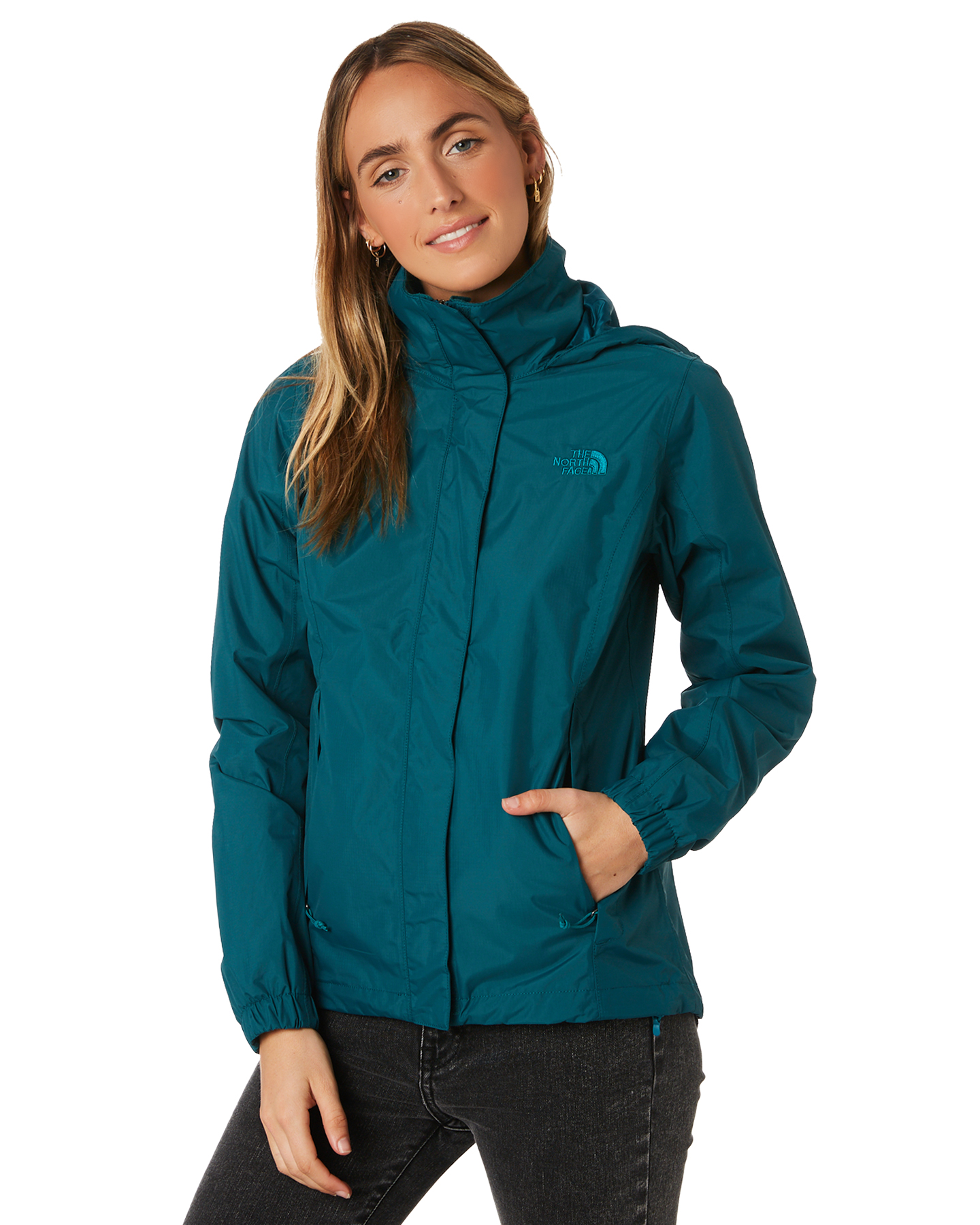 The North Face Womens Resolve 2 Jacket - Deep Teal Blue | SurfStitch