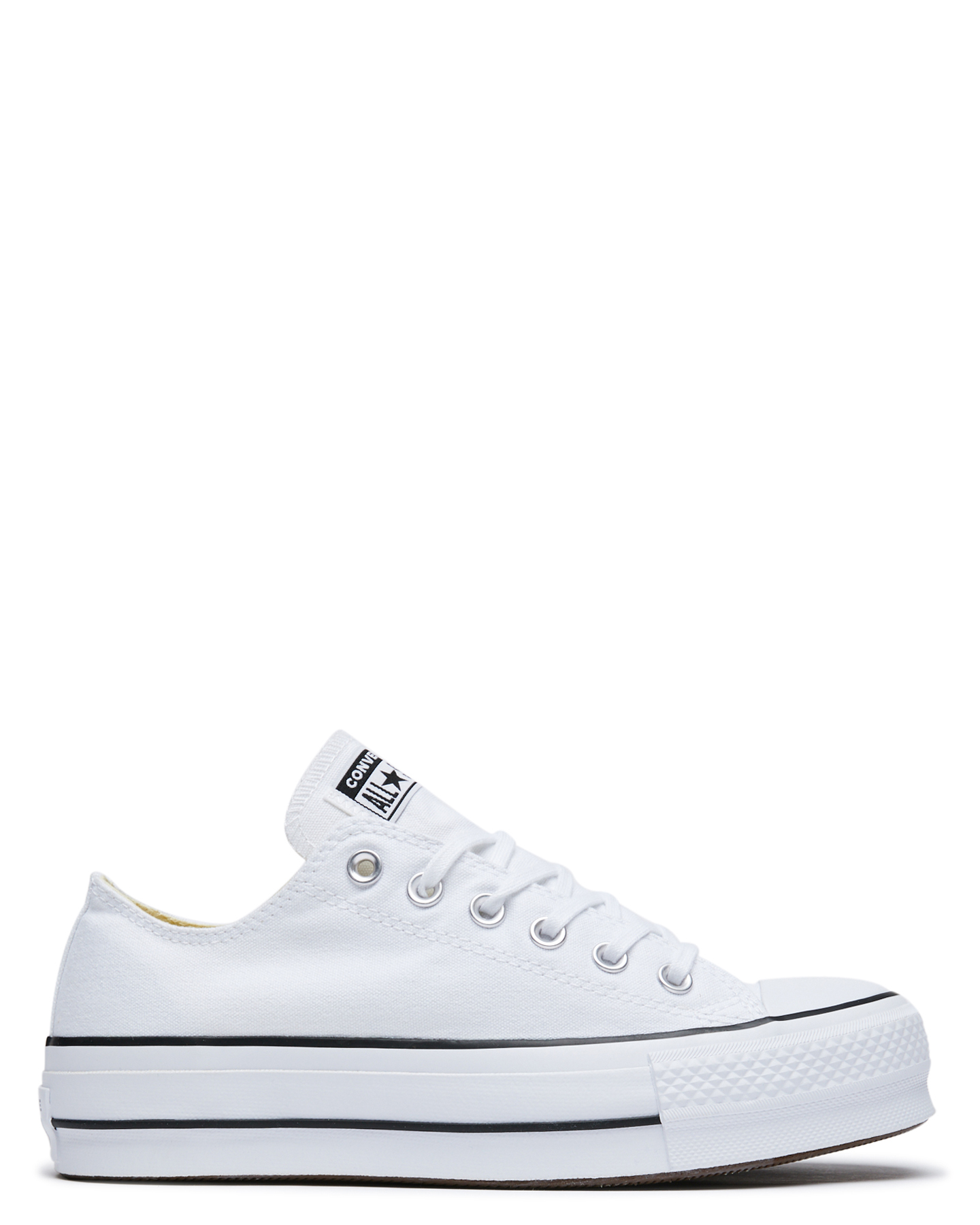 converse all white platform