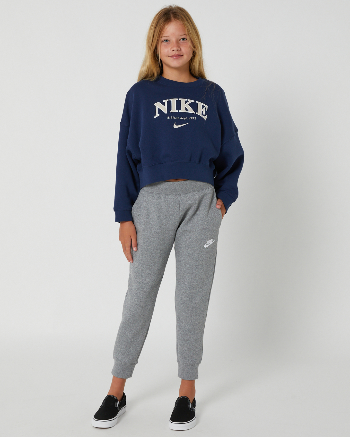 Nike Nike Sportswear Club Fleece Trackpant - Carbon Heather White