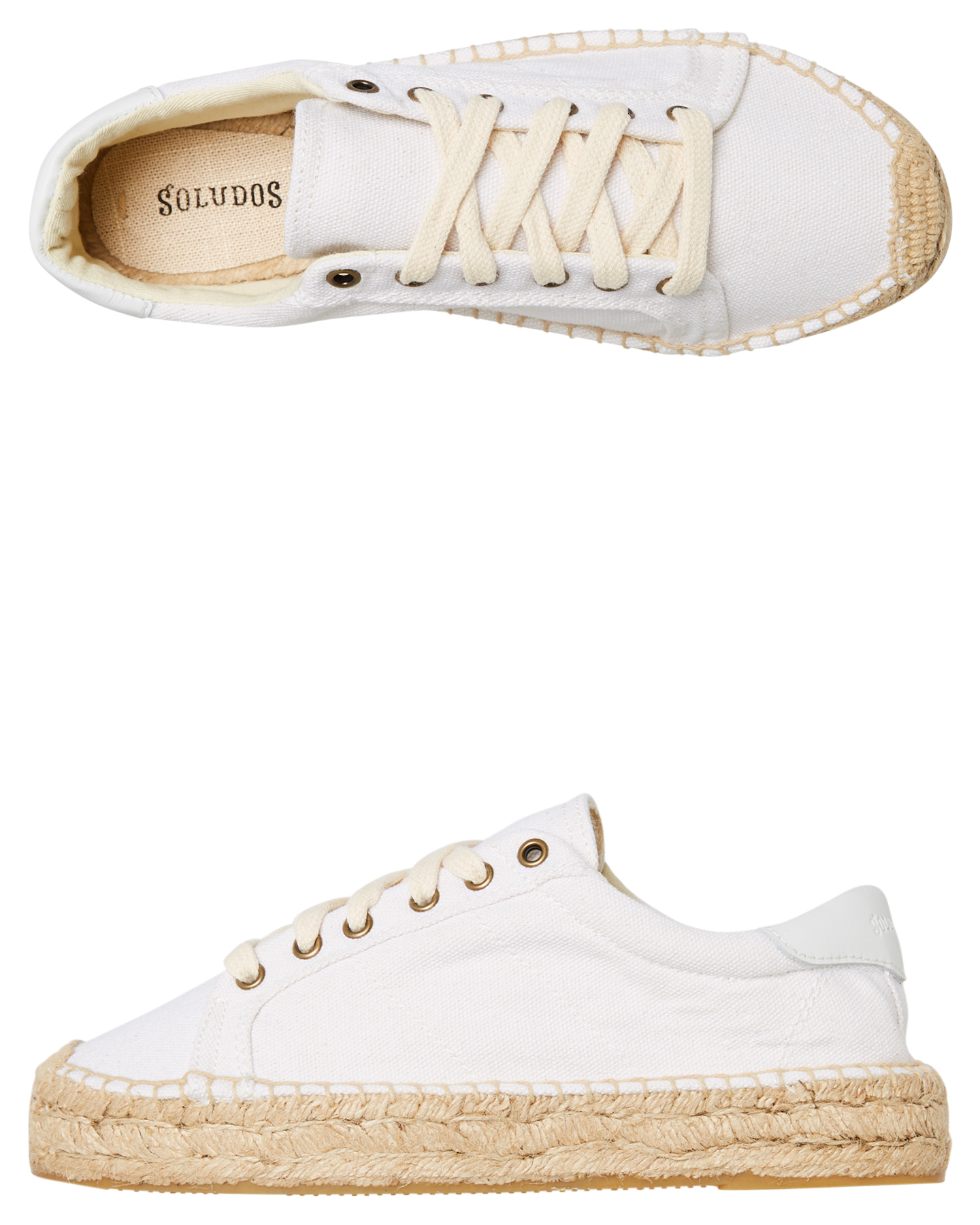 Soludos Platform Tennis Sneaker - White 