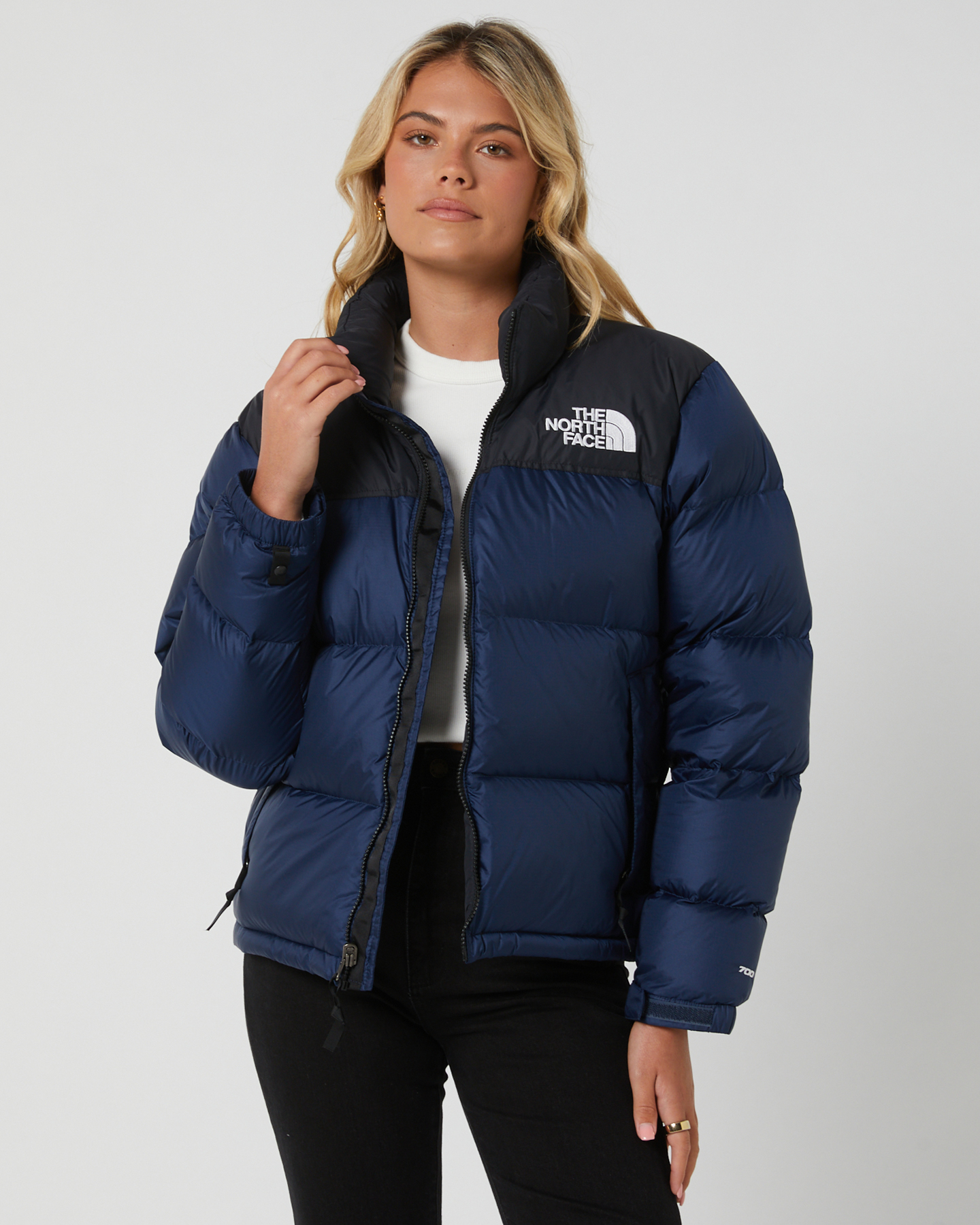 The North Face Womens 1996 Retro Nuptse Jacket - Summit Navy Black ...