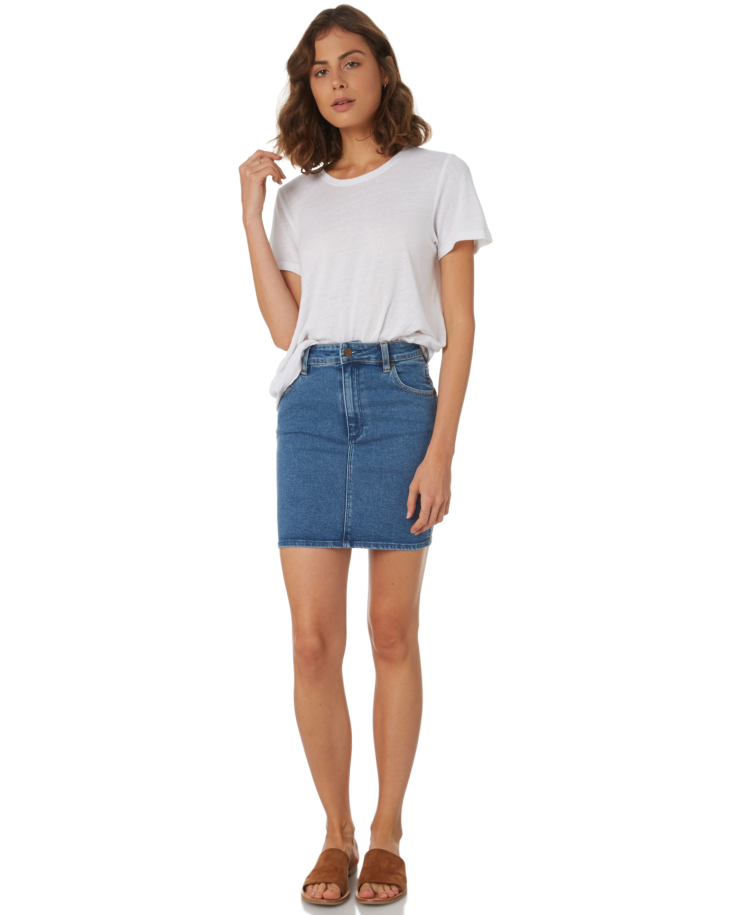 Wrangler Hi Mini Skirt - Isla Blue | SurfStitch