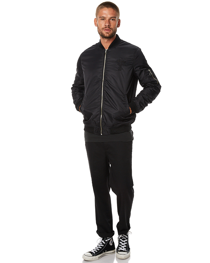 Stussy Luxe Bomber Mens Jacket - Black | SurfStitch