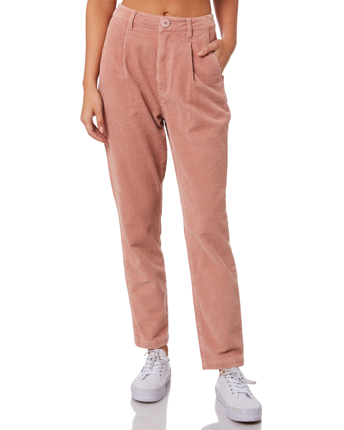 pink cord pants