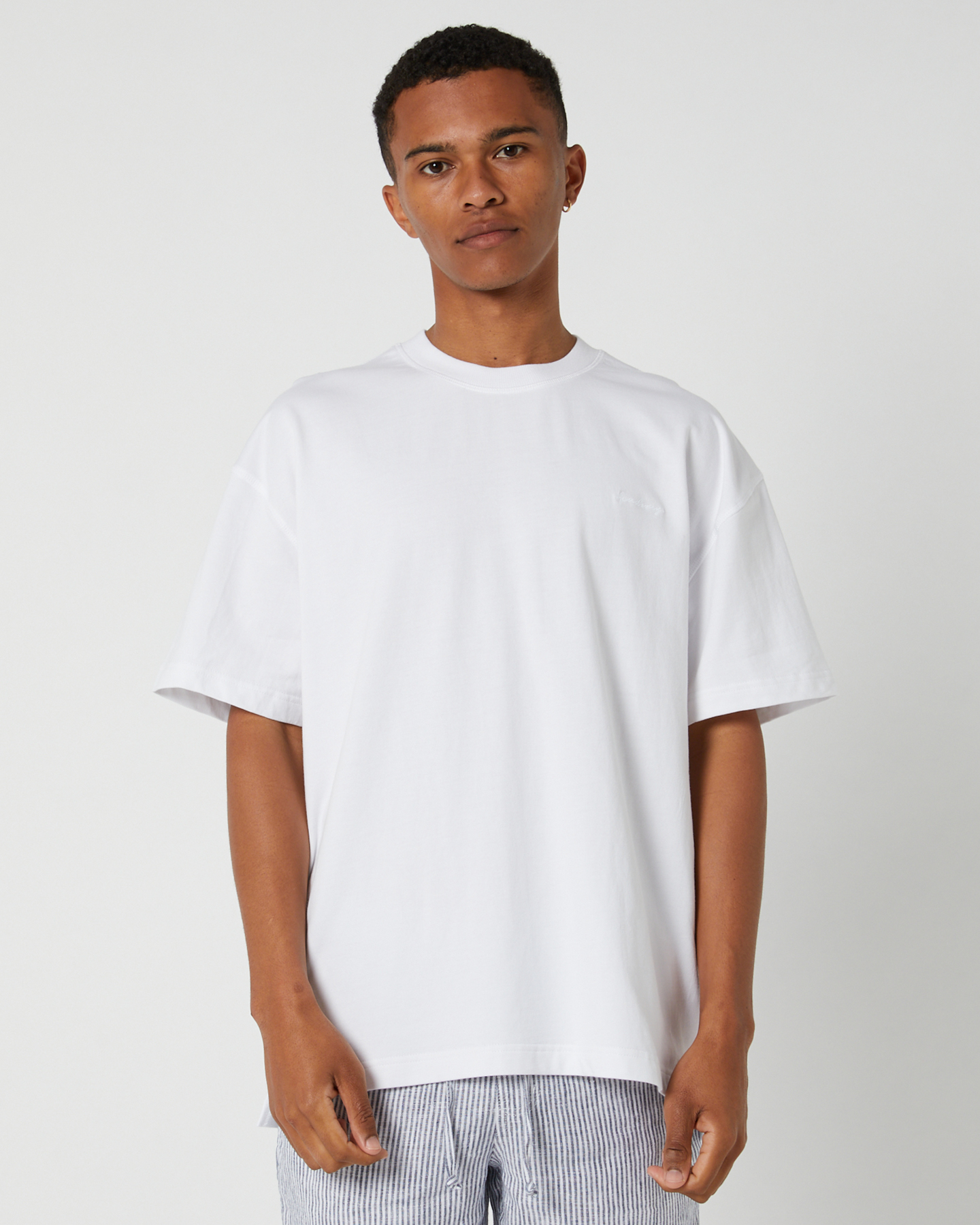 Academy Brand Varsity Crew Tee - White | SurfStitch