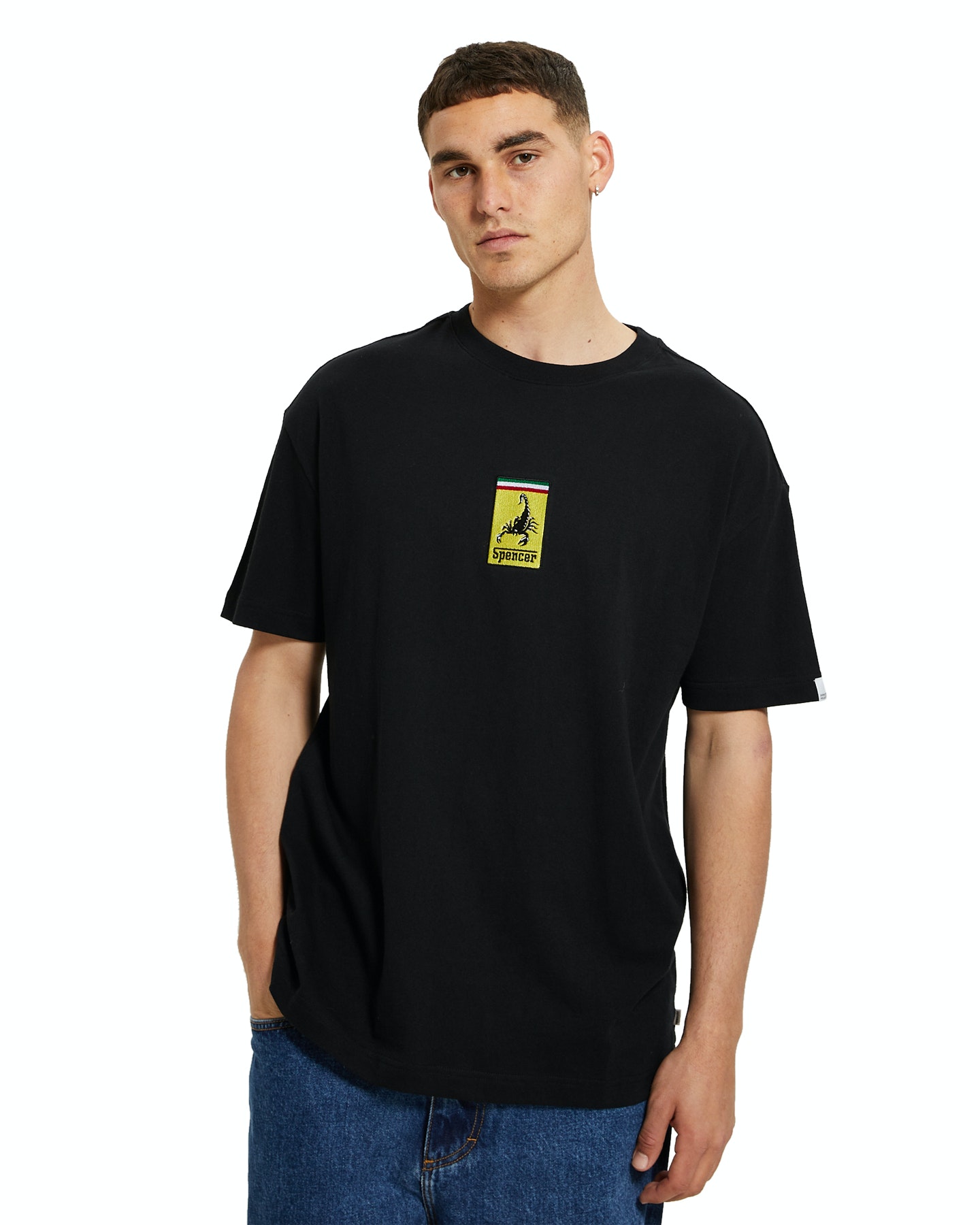 Spencer Project Badge T-Shirt - Black | SurfStitch
